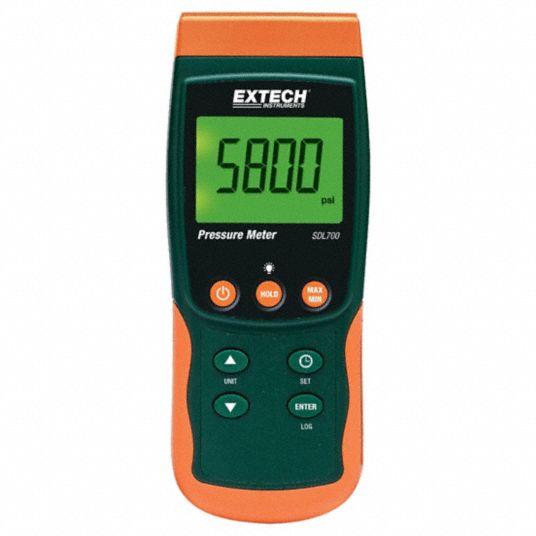 EXTECH, Backlit LCD, SD Card Interface, Pressure Meter - 817MD6|SDL700 ...