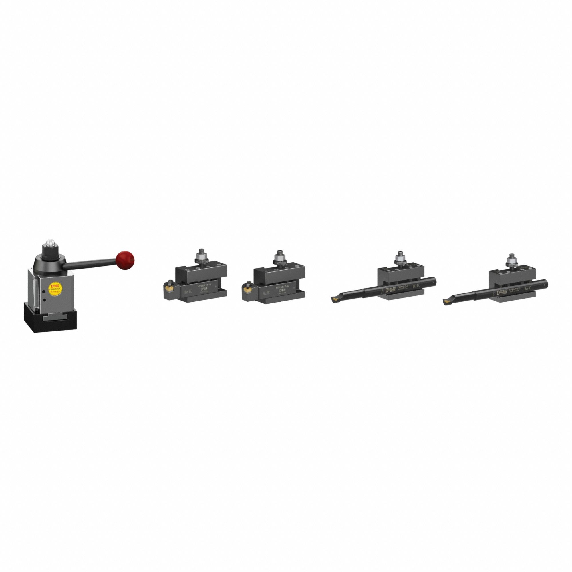 Tool Post and Holder Set: AXA, For 12 in Lathe Swing