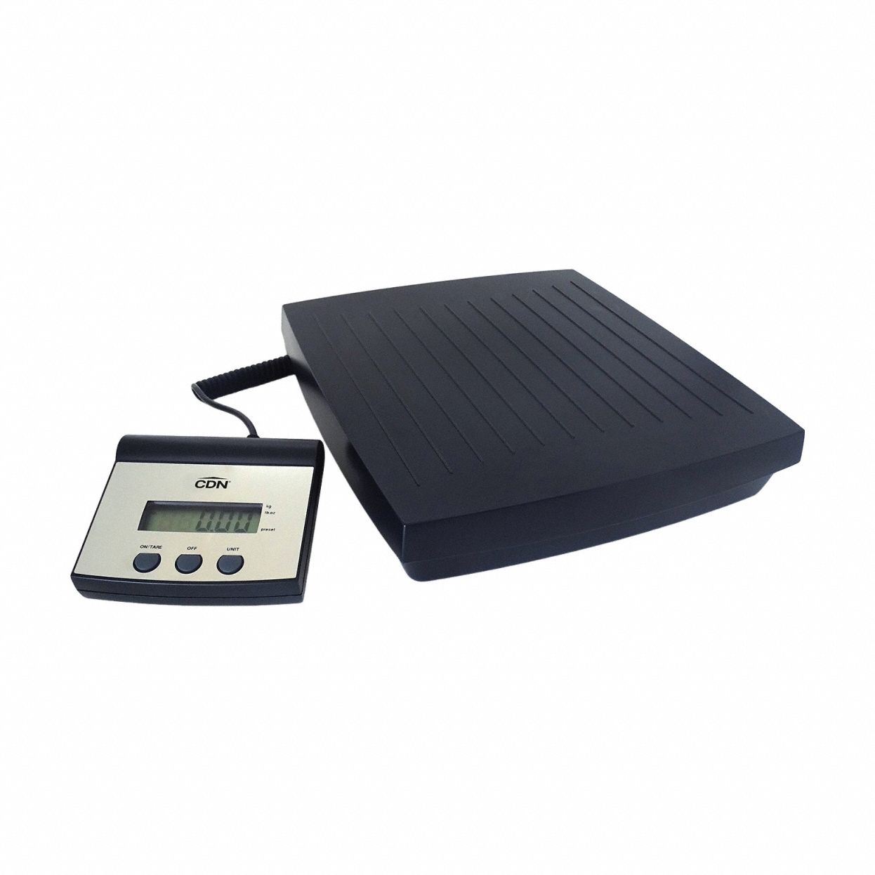 CDN Shipping Scale: 220 lb Wt Capacity - Imperial, 12 in Weighing Surface Dp, kg/lb/oz, 0.2 oz/5 g (MPN SDR220). Key specifications — attr1359868: CDN; attr1359871: 0.2 oz/5 g; attr1359893: ABS Plastic.