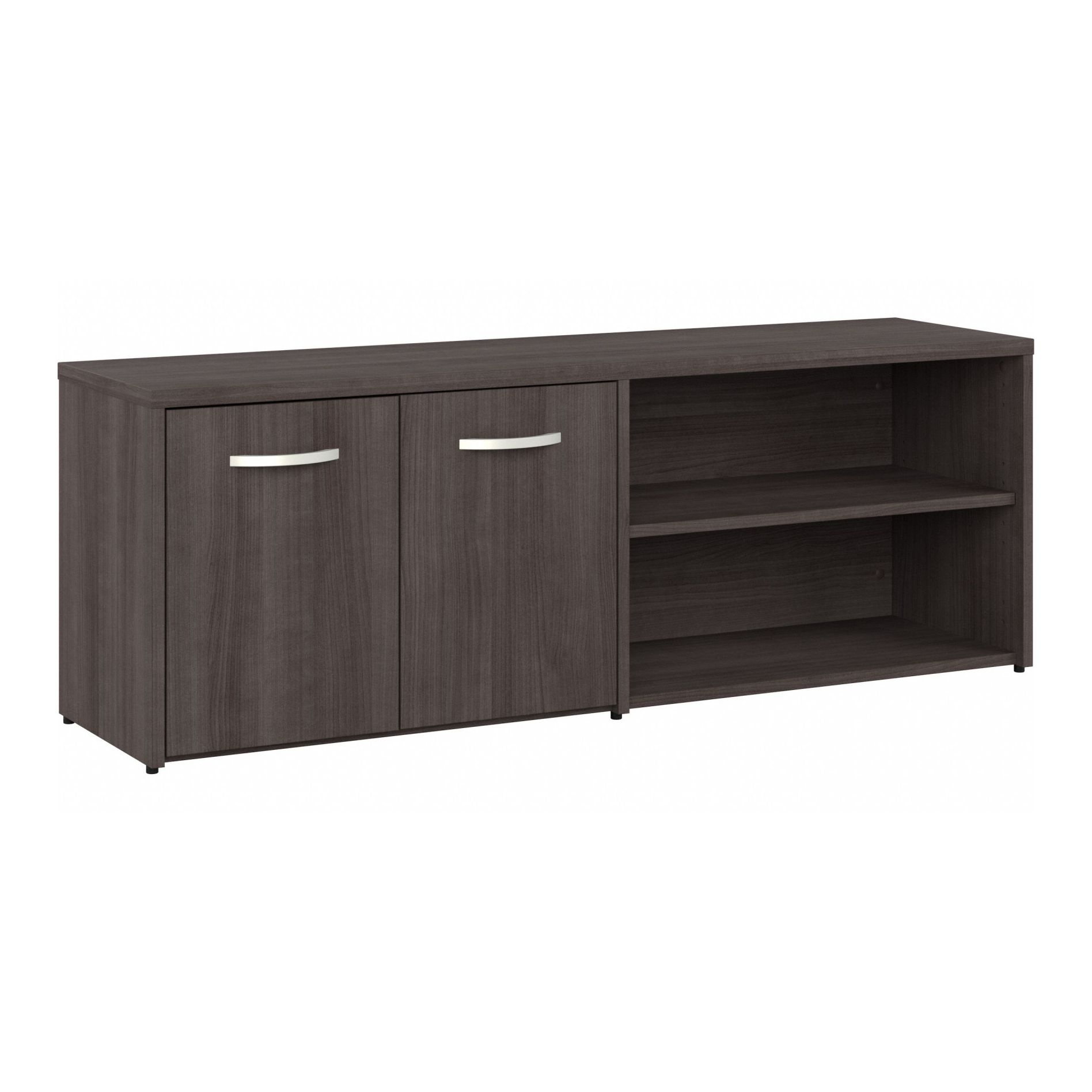 Storage Cabinet: Dark Gray, Laminate/Wood, 21 1/4 in Overall Ht, 2 Shelves