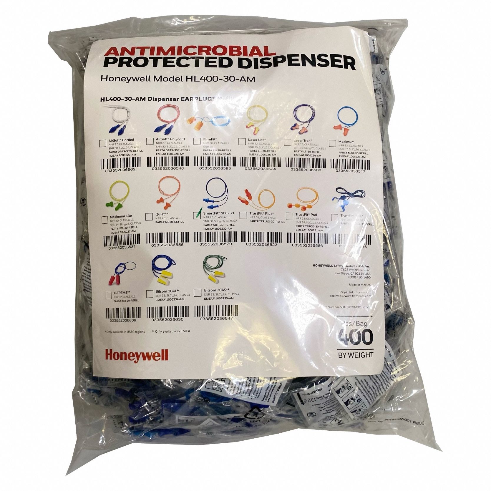 DIST. BOUCHONS D'OREILLE, 25 DB, PQ2000