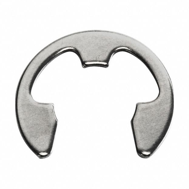 E-Clip: Inch, External, Std, 0.025 in Thick, Fits 5/16 in Shaft Dia, 0.243 in Free Inside Dia, 10 PK