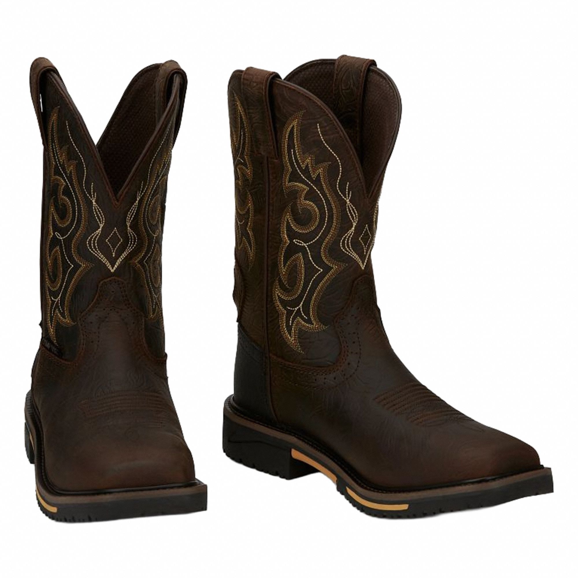 Western Boot: Men's, Size 10 1/2, D, Brown, Composite Toe Cap