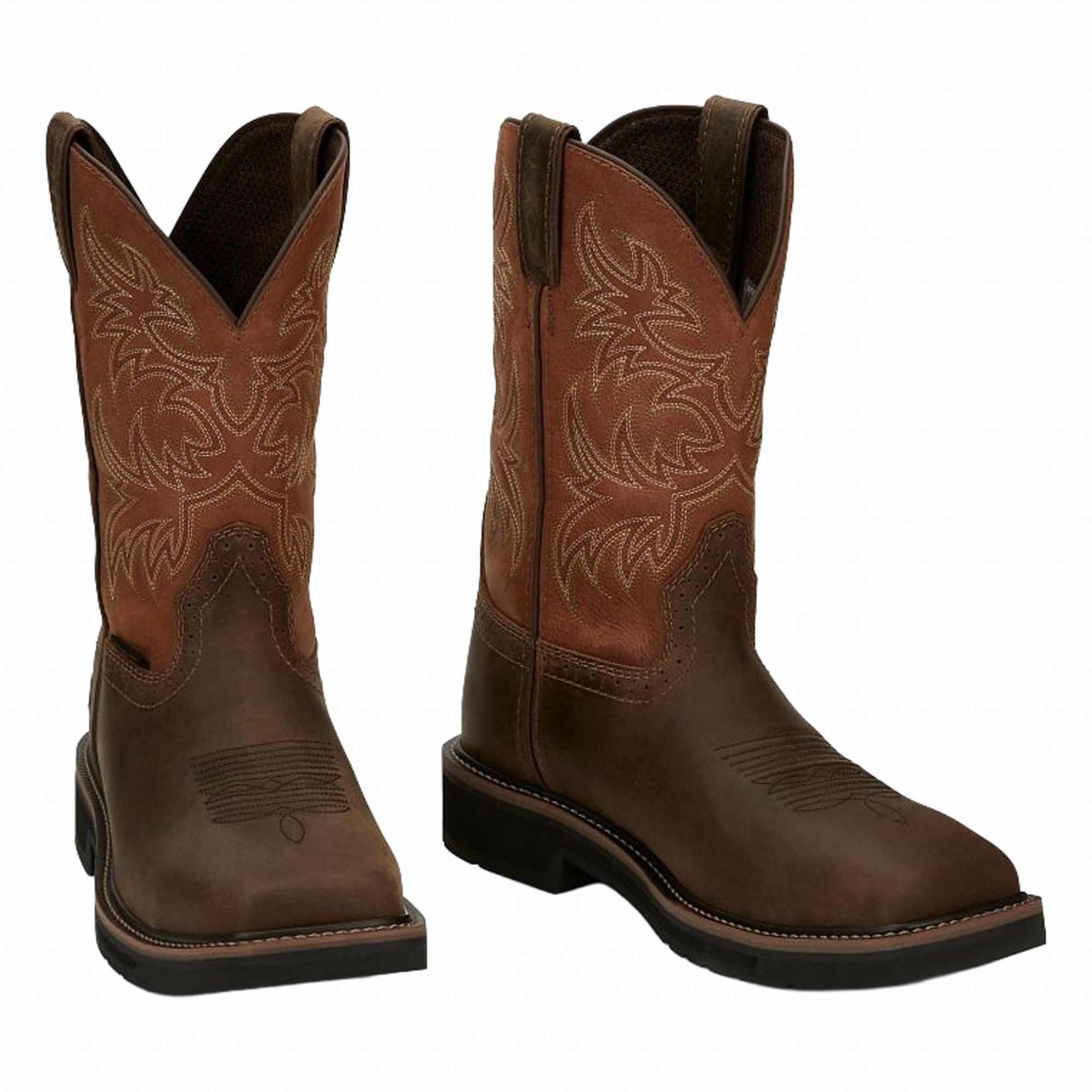 Western Boot: Men's, Size 10 1/2, D, Brown, Composite Toe Cap