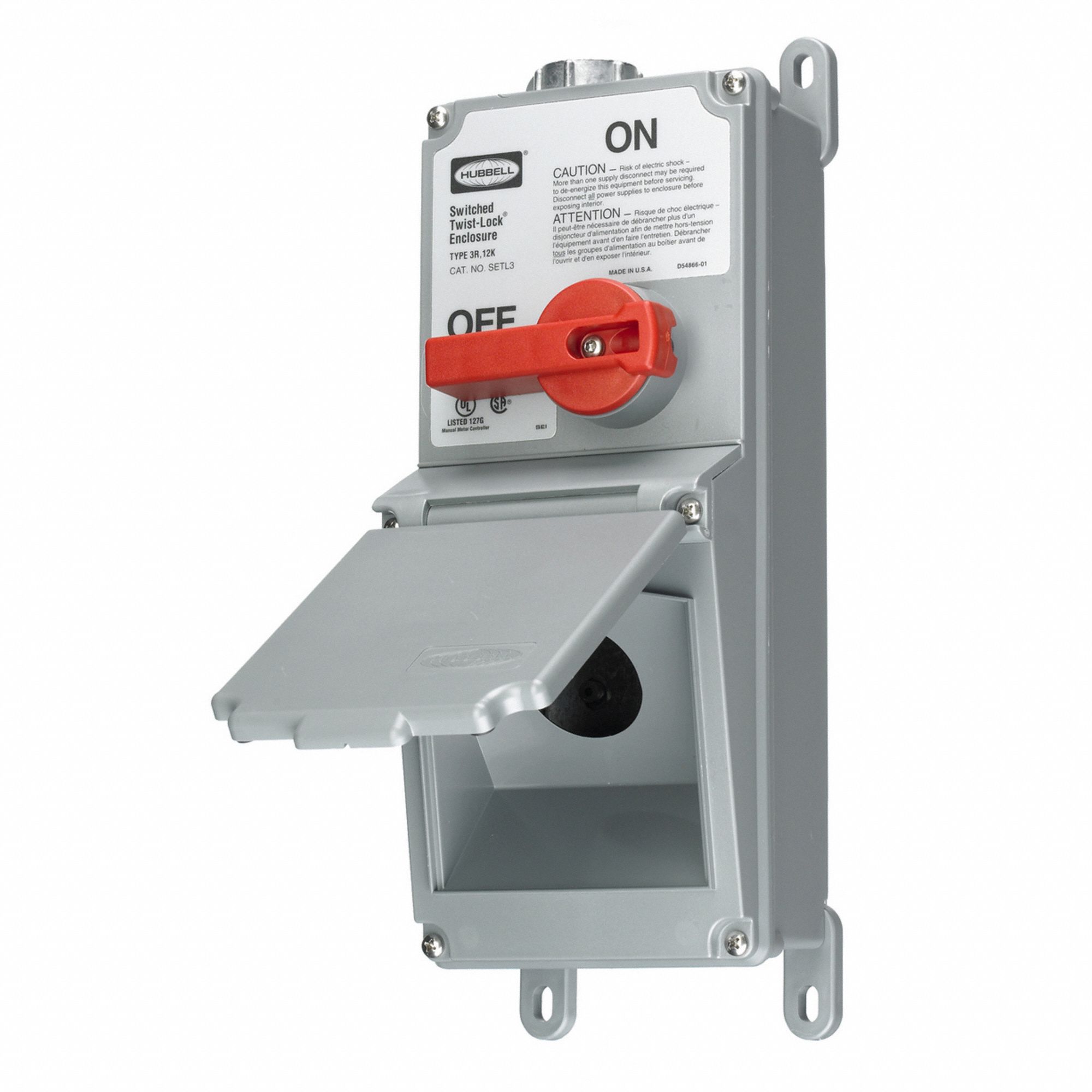 Disconnect Switch Enclosure: 600 V AC, Non-Metallic, Indoor/Outdoor