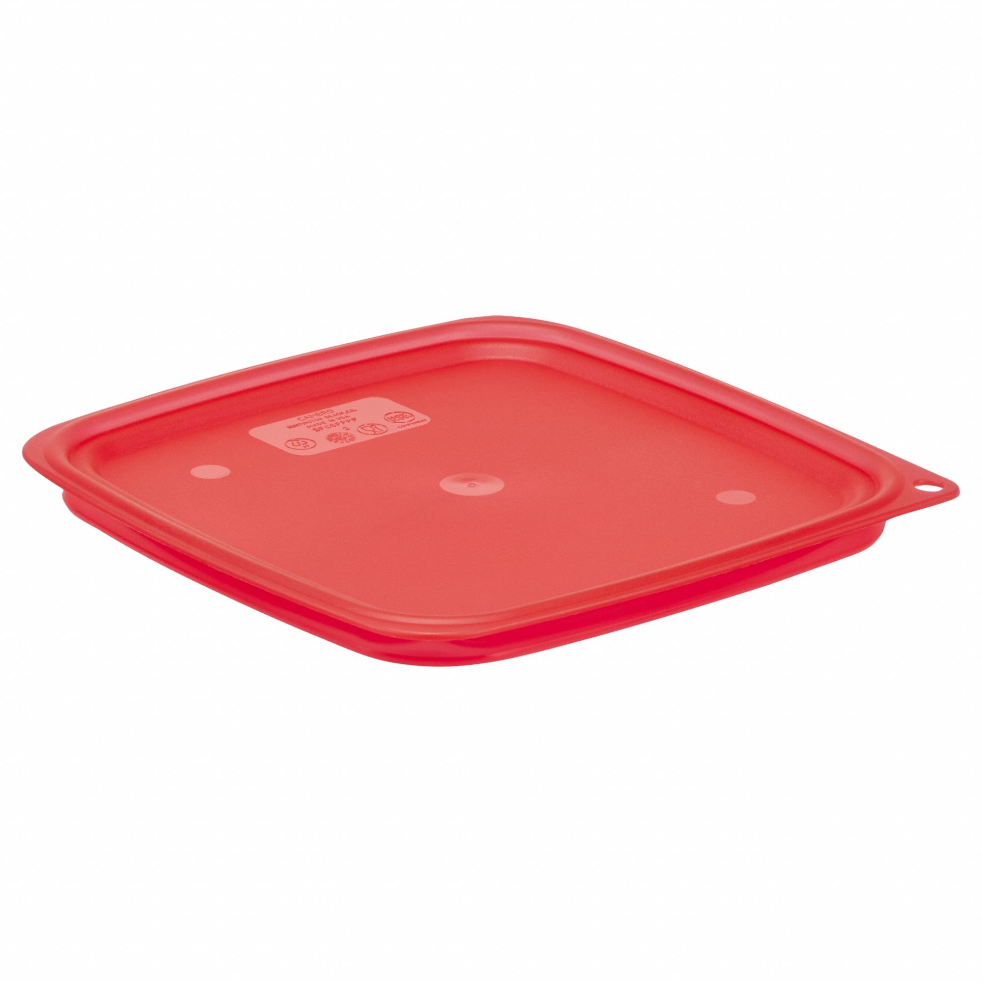 Seal Cover: 8 qt Capacity, Translucent Red Body, Translucent Red Lid, Graduated, Red