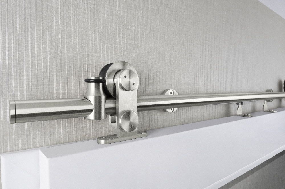 Track and Hanger Kit: 78 3/4 in Lg, 4 in Wd, 4 in Ht, 176 lb Max Wt, Top