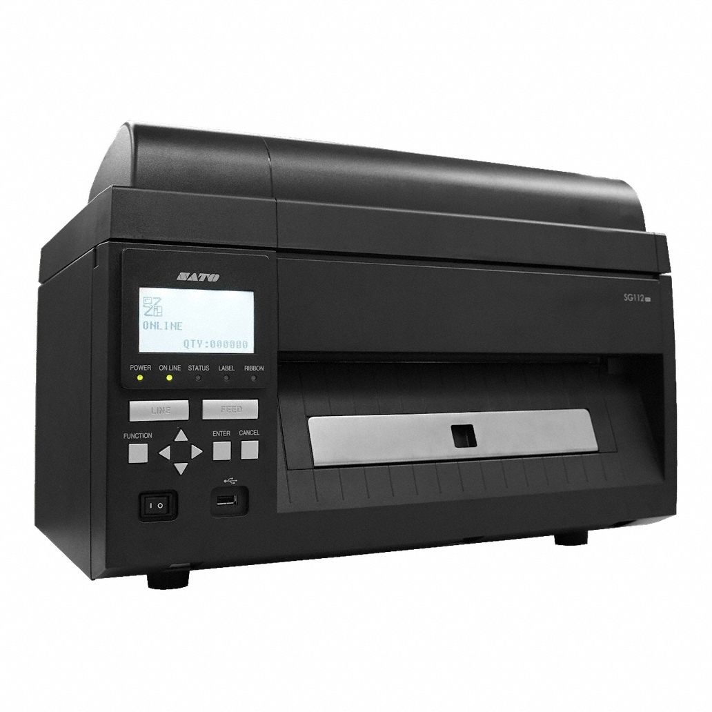 Barcode Label Printer: Direct Thermal/Thermal Transfer, 10.5 in Max. Print Wd, Wired