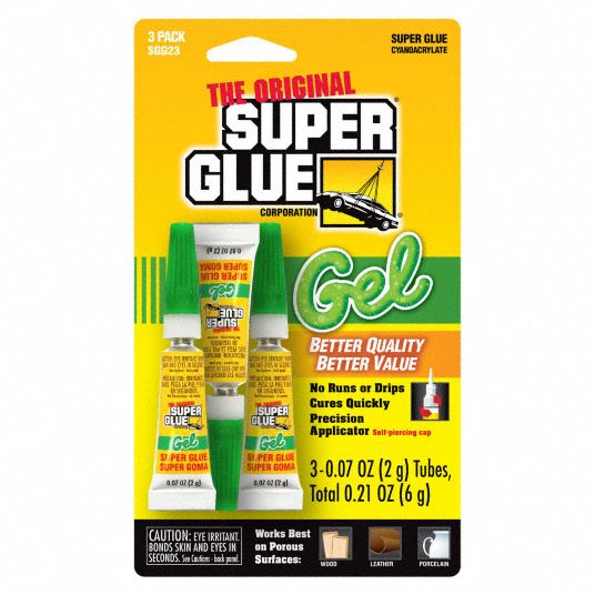 SUPER GLUE, Original Gel, Gen Purpose, Instant Adhesive - 3EHR1