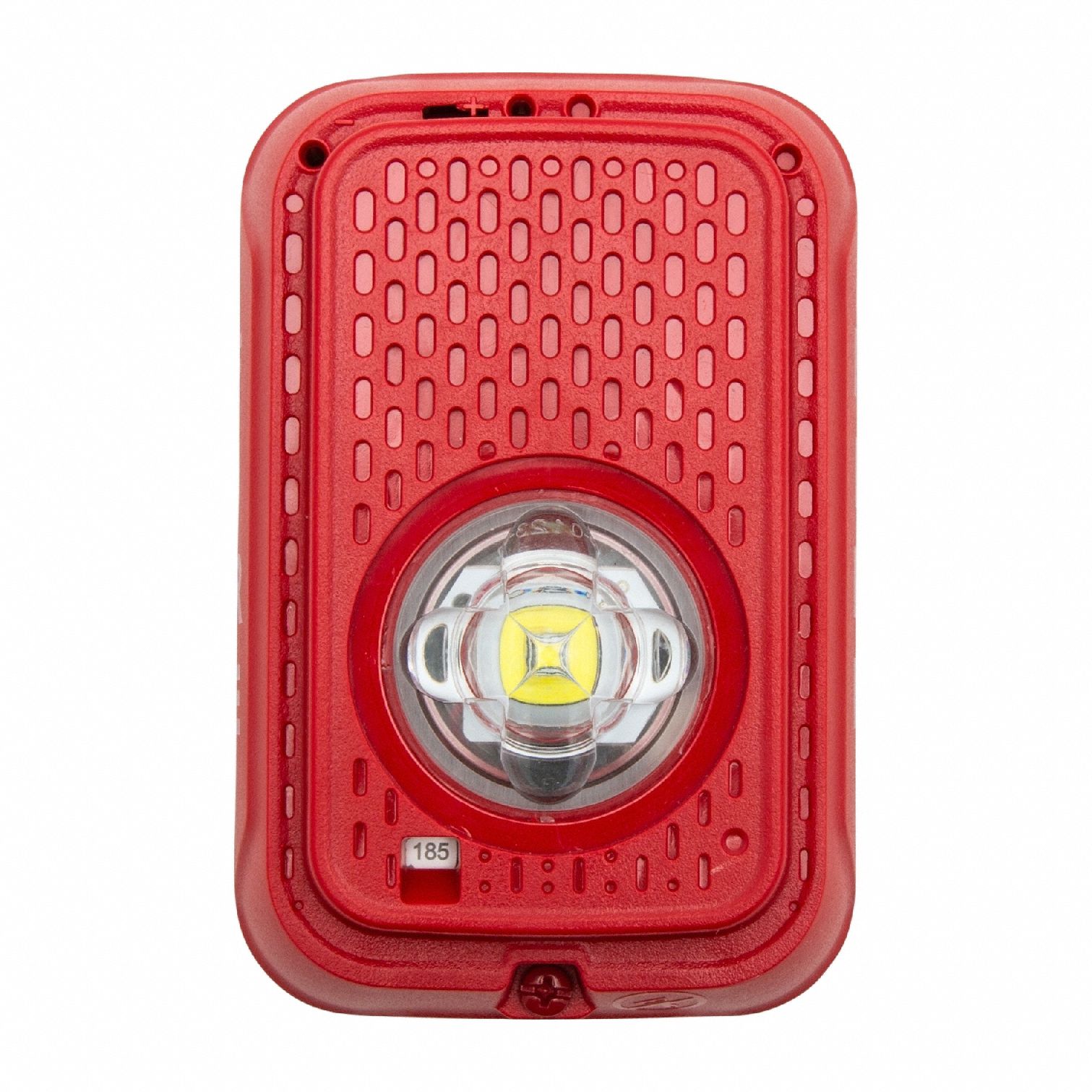Fire Alarm Strobe, Indoor, Plastic, Red