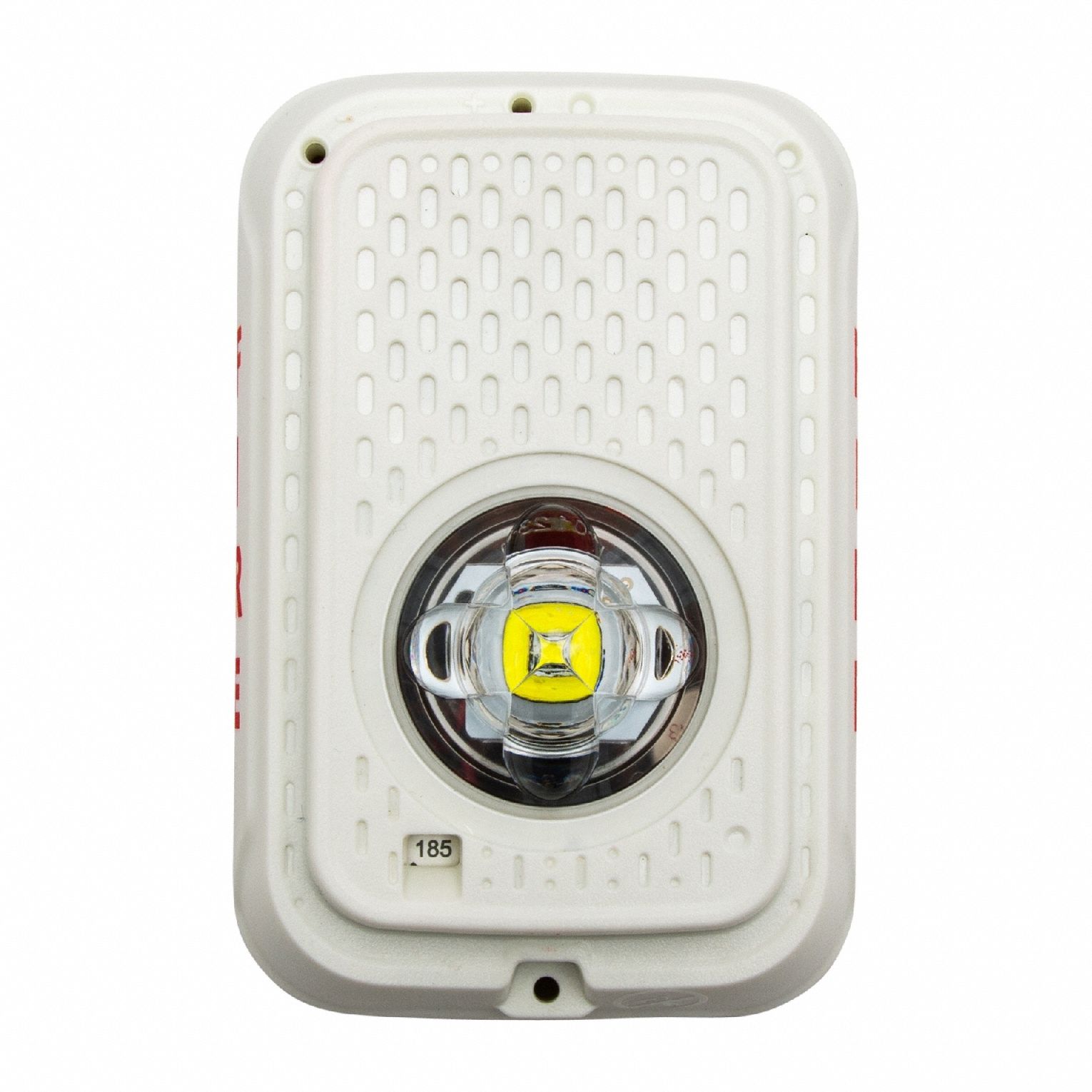 Fire Alarm Strobe, Indoor, Plastic, White