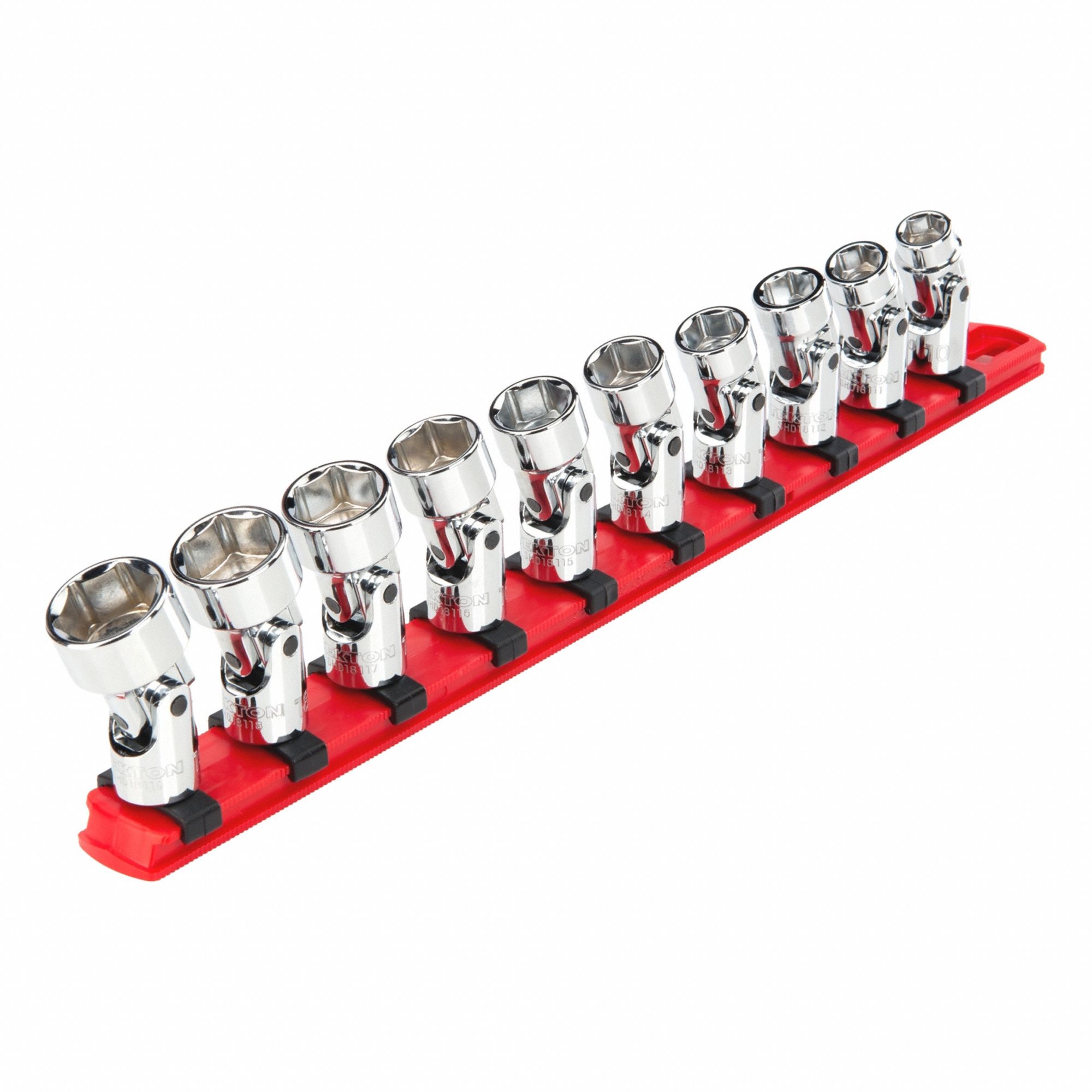 Socket Set: Metric, 10 Pieces, (10) 6-Point, 3/8 in Drive Size, 6-Point Std Socket Set