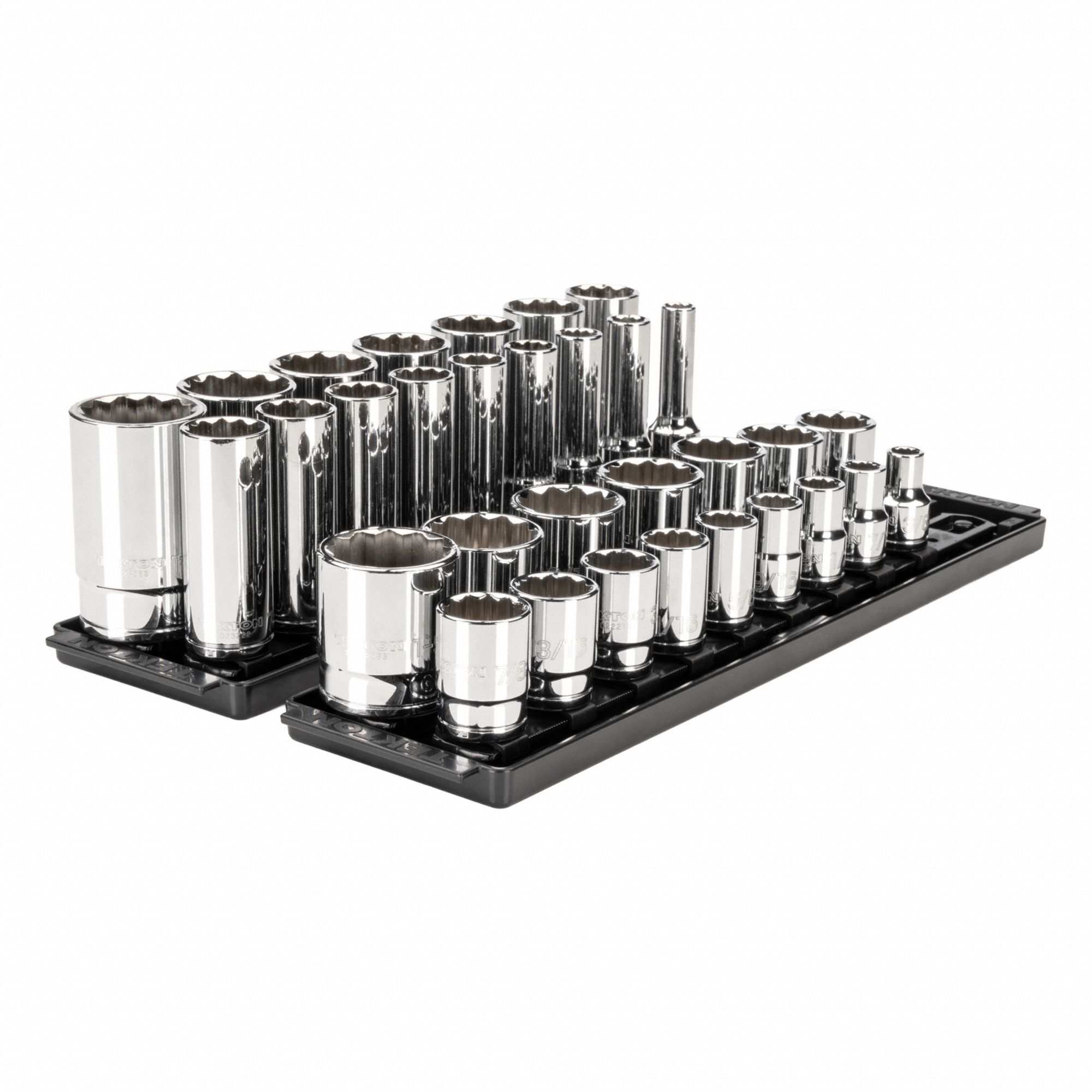 Socket Set: 1/2 in Drive, 32 Piece, 12-Point, SAE, 3/8 in to 1-5/16 in