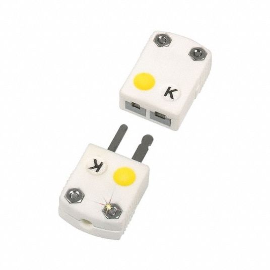 OMEGA, Plug, For Type K Thermocouple Type, Temperature Probe Connectors ...