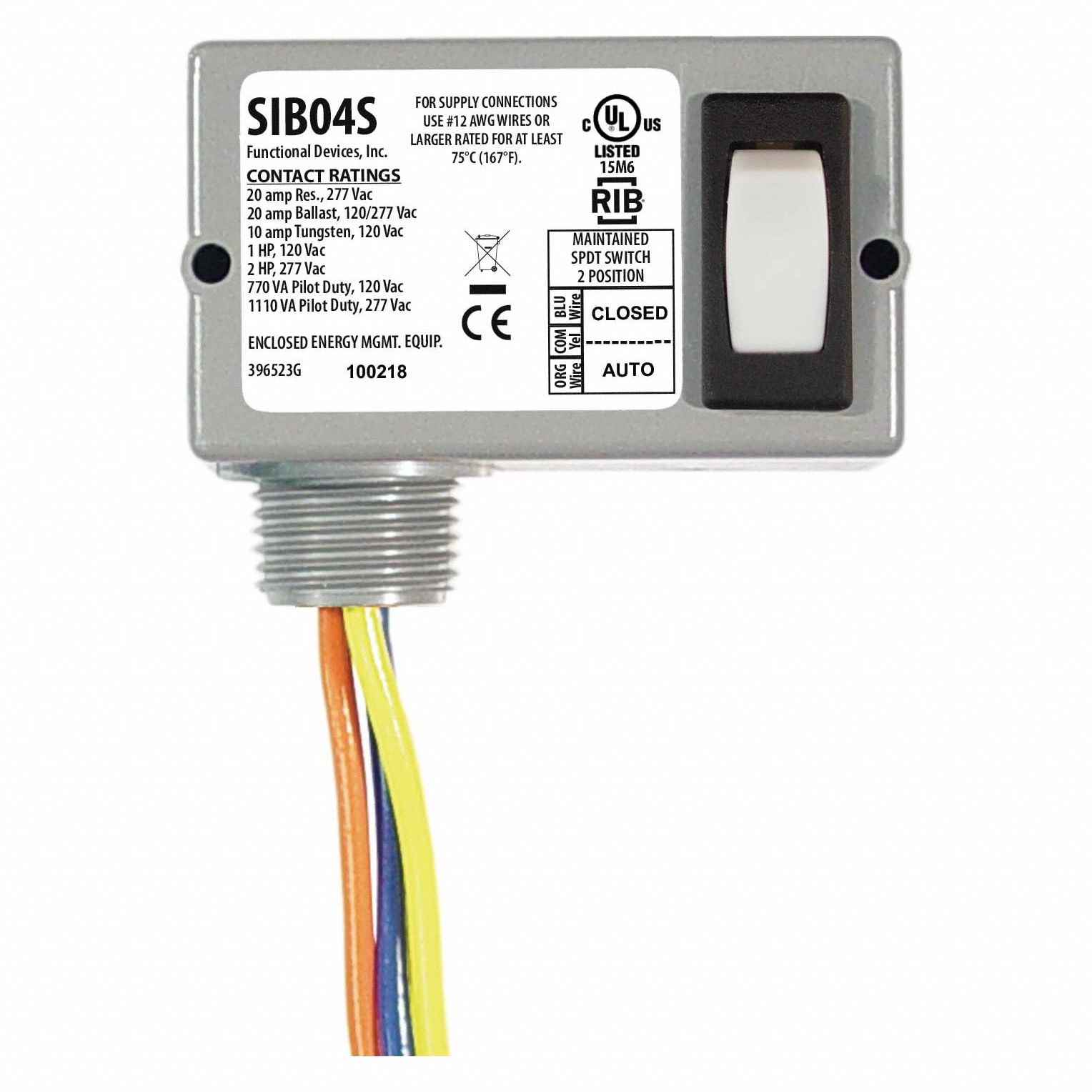 PrewireRockerSwtch NoLens/Lamp Wht On/On