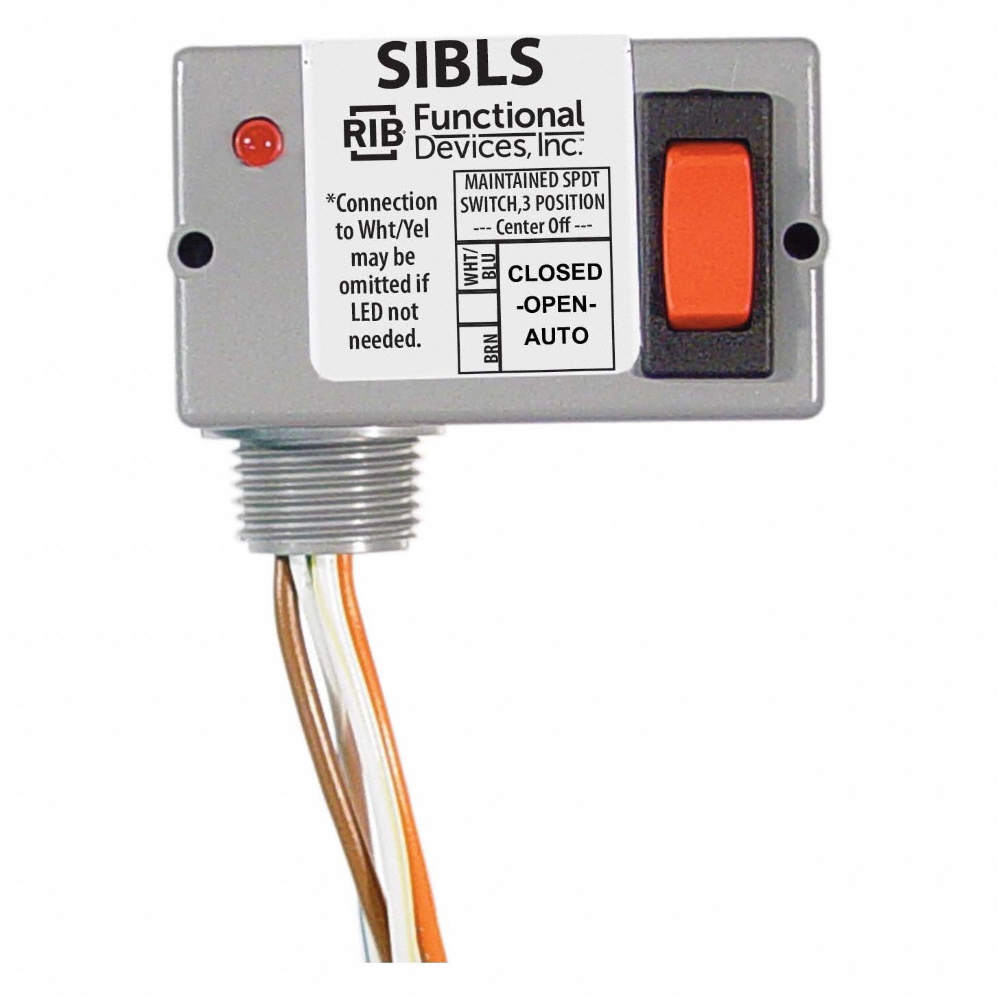 PrewiredRockerSwitch LED Red On/Off/On