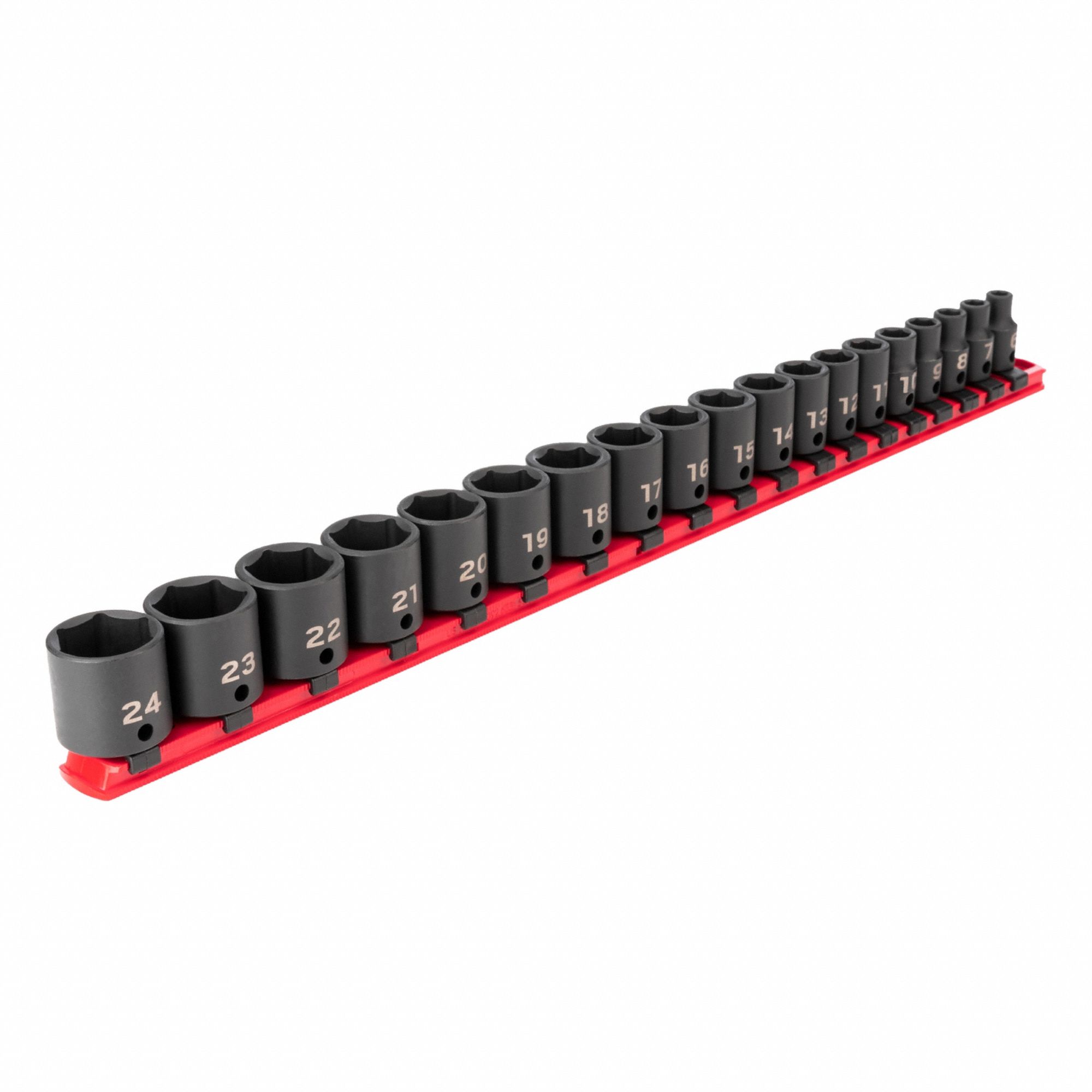 Impact Socket Set Steel 19 Pieces