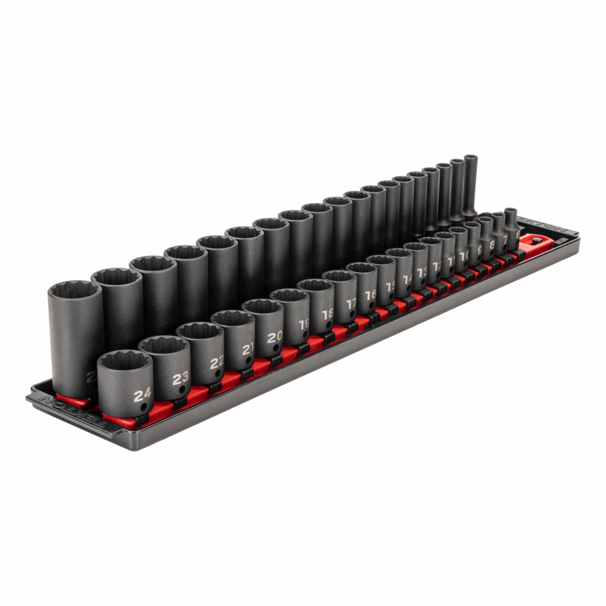 Impact Socket Set: 3/8 in Drive Size, Small Set (0-50 pieces) Set Size, 38 Pieces, Metric