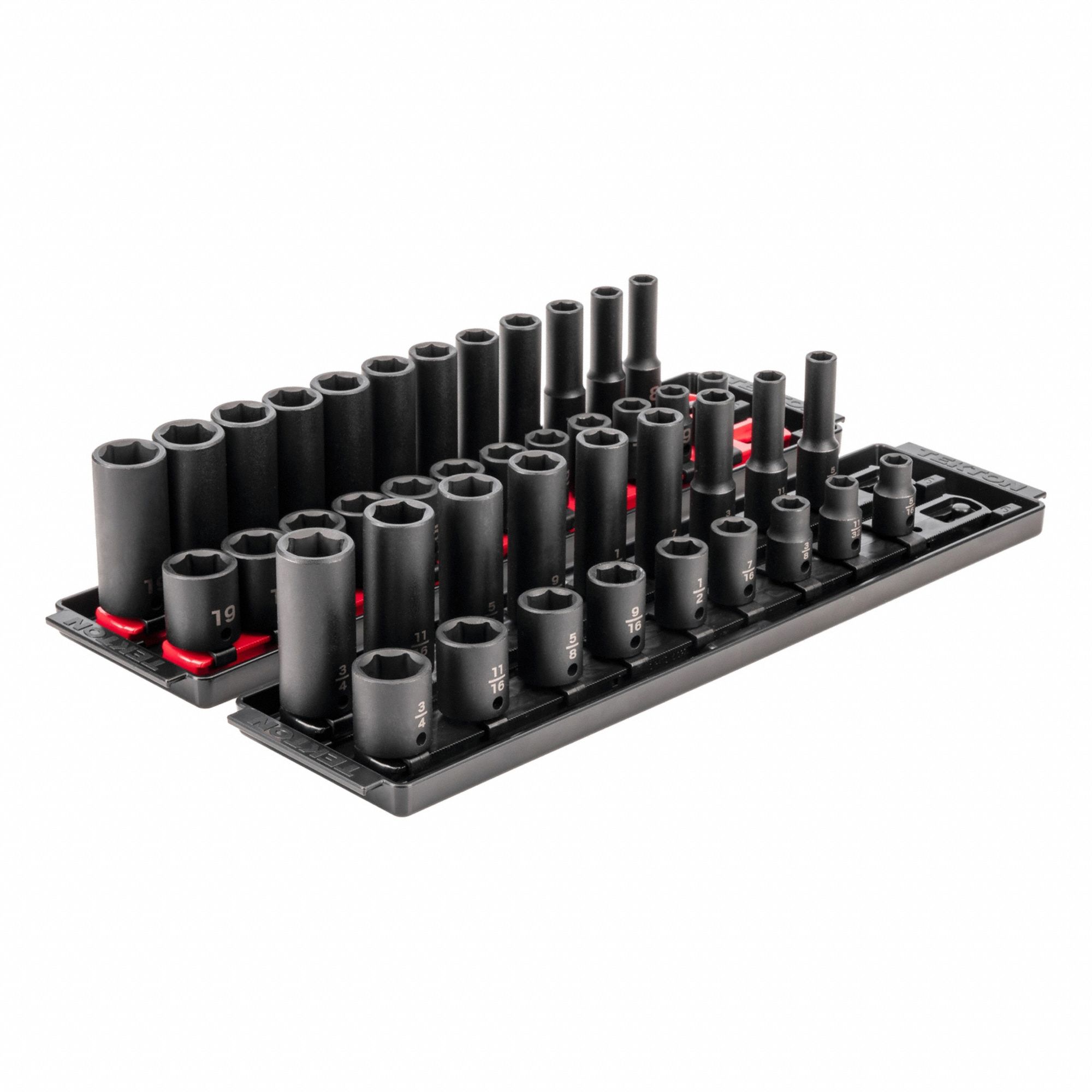 Impact Socket Set: 3/8 in Drive Size, Small Set (0-50 pieces) Set Size, 42 Pieces, Metric/SAE