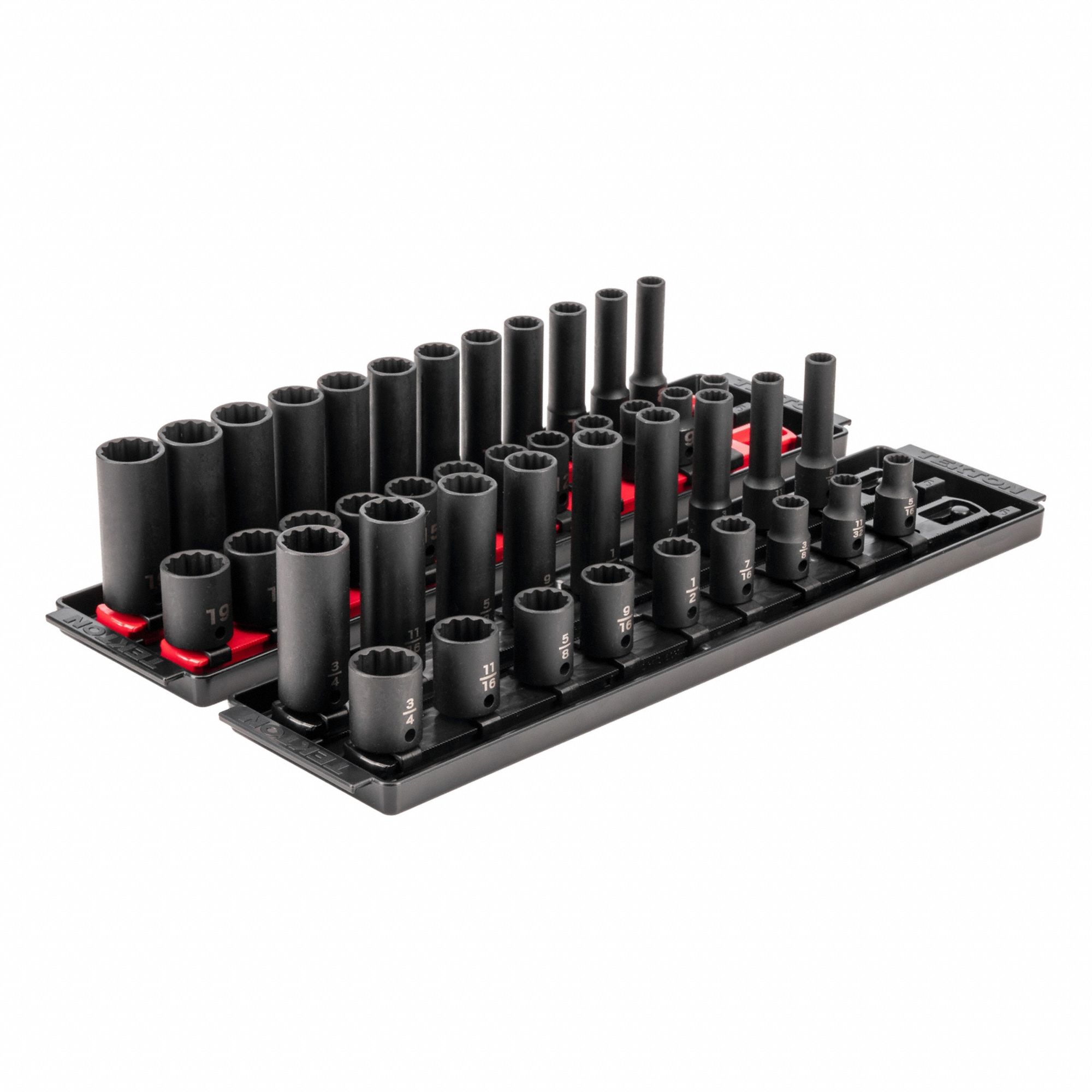 Impact Socket Set: 3/8 in Drive Size, Small Set (0-50 pieces) Set Size, 42 Pieces, Metric/SAE