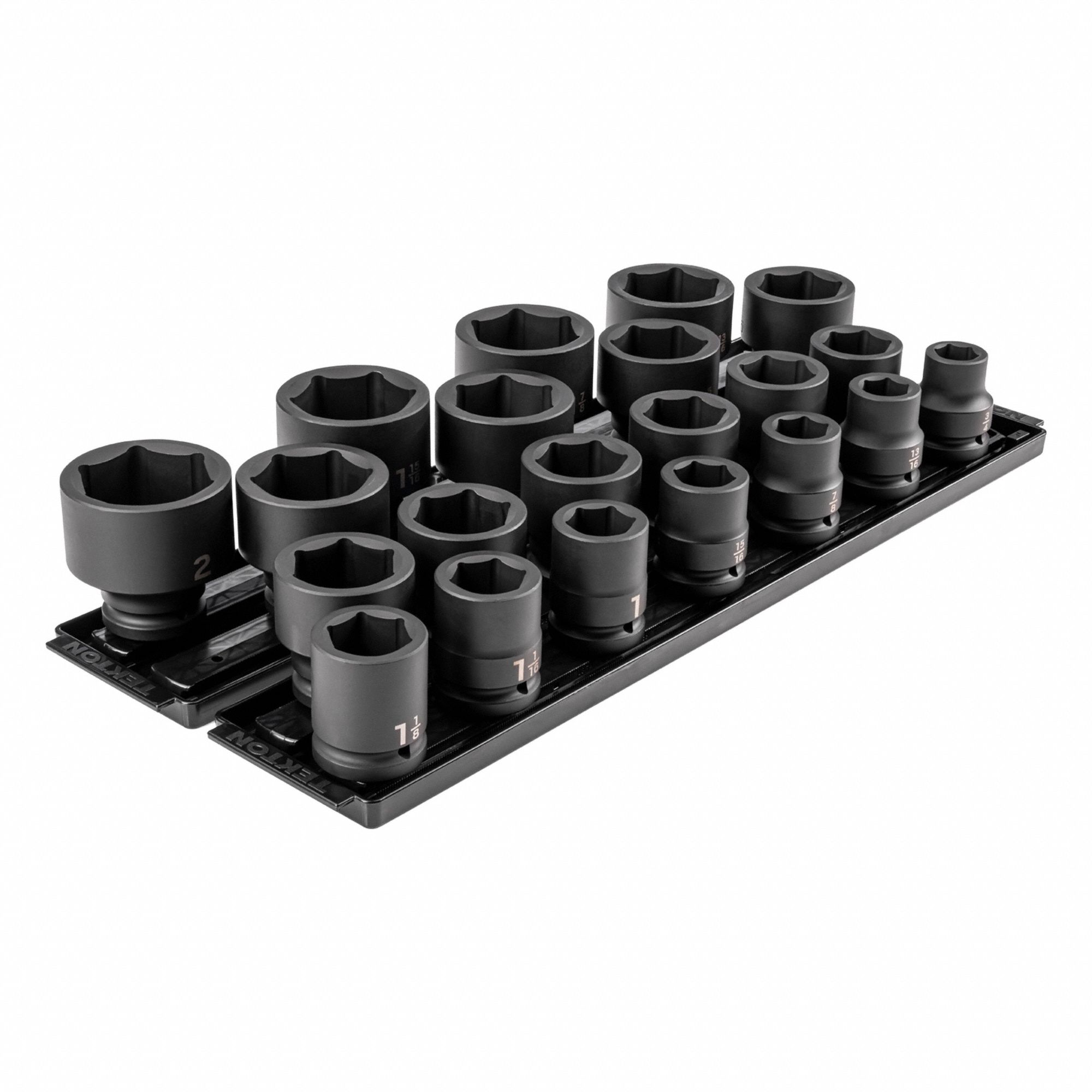 Impact Socket Set: 3/4 in Drive Size, Small Set (0-50 pieces) Set Size, 21 Pieces, SAE
