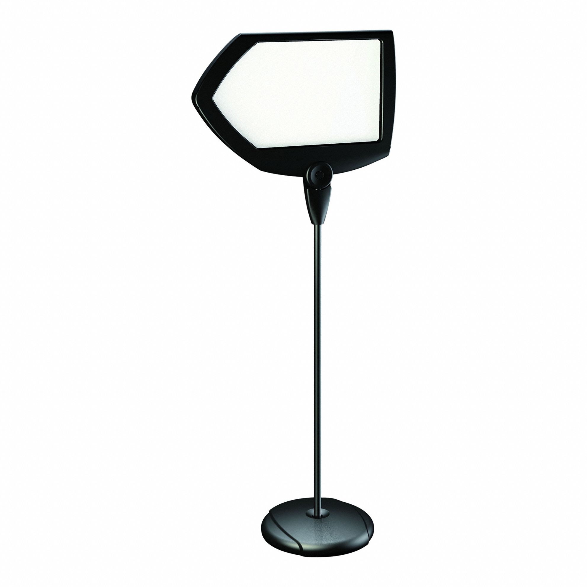 FLOOR SIGN HOLDER, PLASTIC/STEEL, 63 IN H, BLACK, 17 IN COMPATIBLE SHEET H
