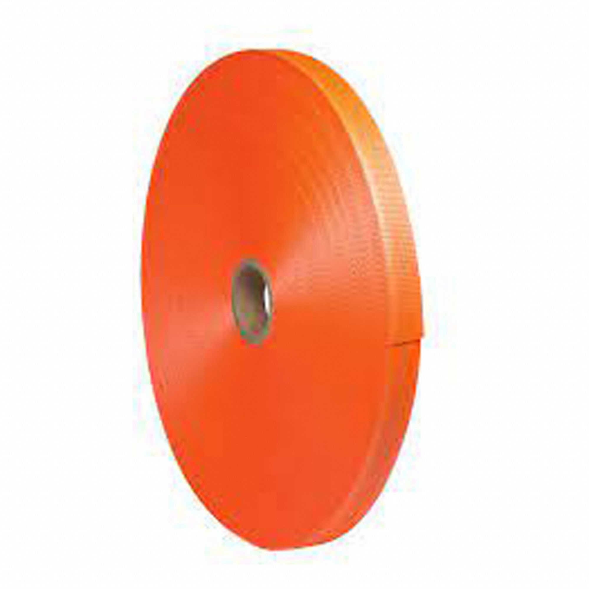 PLASTIC STRAPPING, POLYESTER, 1 1/4 IN W, 600 FT L, 3 IN DIA, 3,800 LB STRENGTH, ORANGE, AAR-11