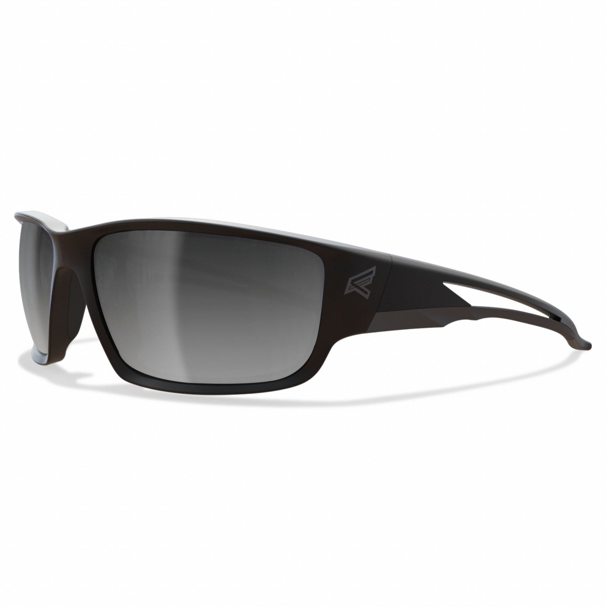 Safety Glasses: Silver Lens, Full-Frame, Mirrored, Metal Detectable, Black Frame