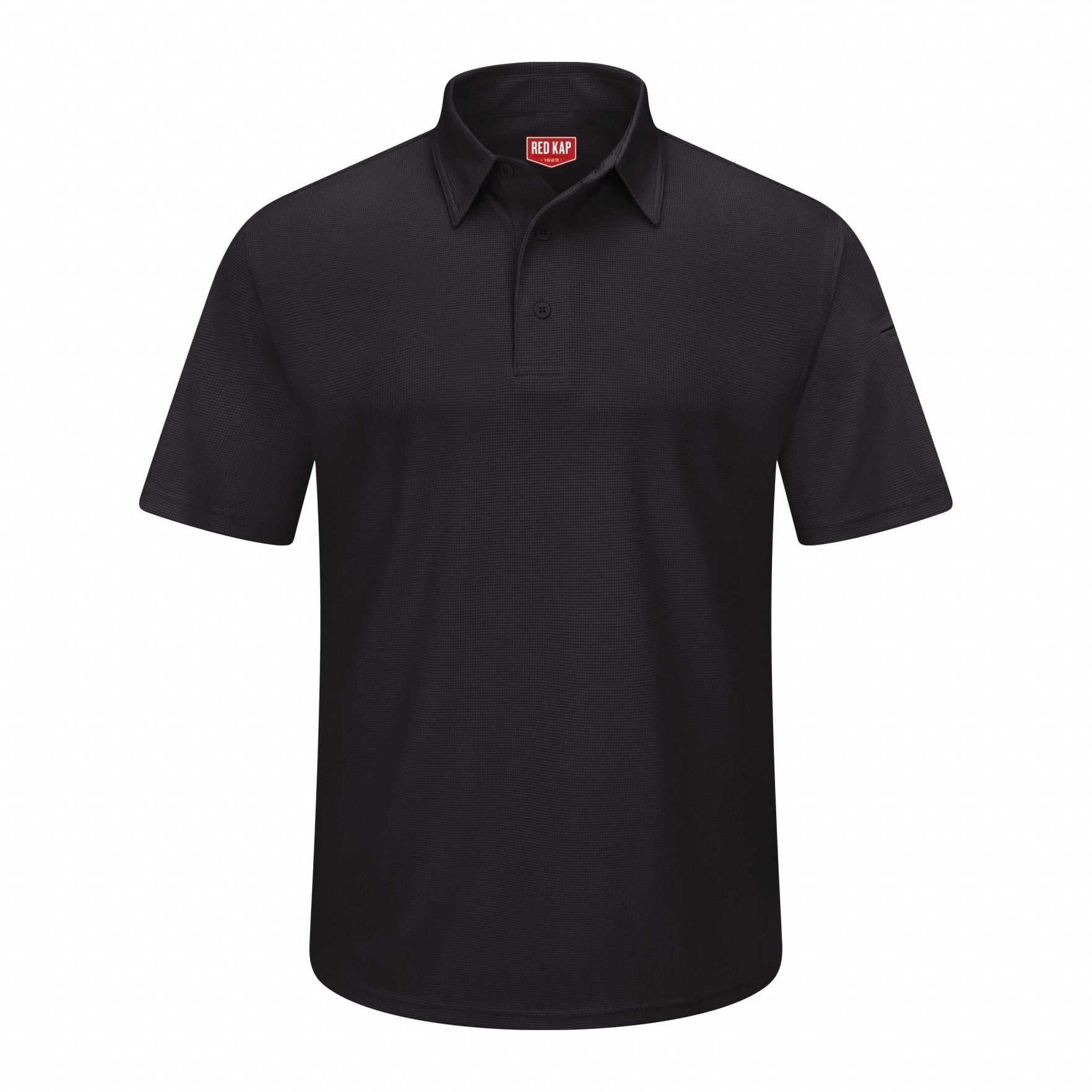 Short Sleeve Polo: Men's, 3XL, Black, Regular, Polo, Short Sleeve, Polyester, Banded Collar