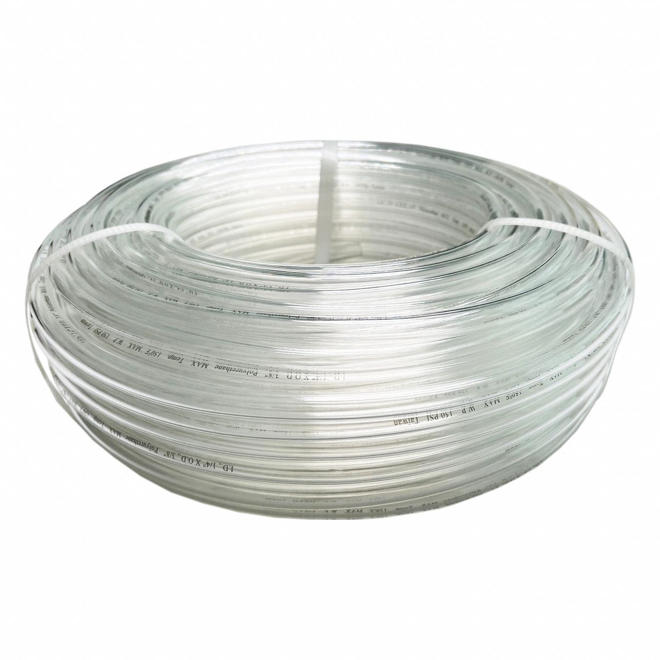 TUBING: POLYURETHANE, INSIDE DIAMETER ¼ IN, OUTSIDE DIAMETER ⅜ IN, 100 FT LG, BEIGE