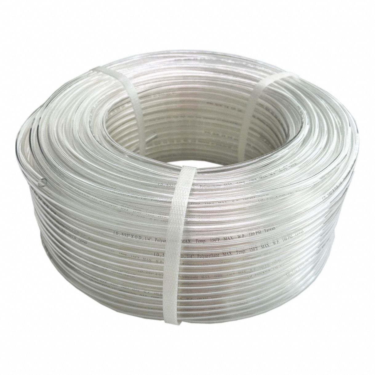 TUBING: POLYURETHANE, INSIDE DIAMETER 5/32 IN, OUTSIDE DIAMETER ¼ IN, 250 FT LG, BEIGE