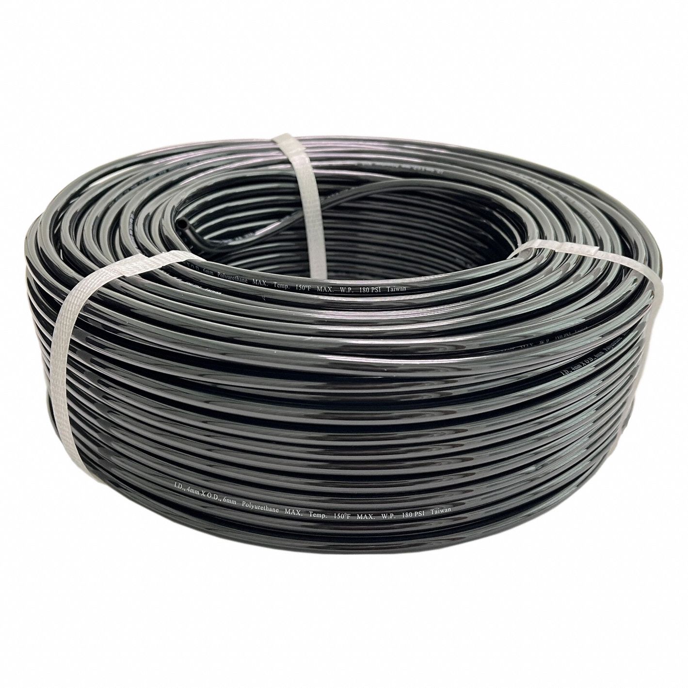 TUBE,4MM DIX6MM DE,250PI,NOIR