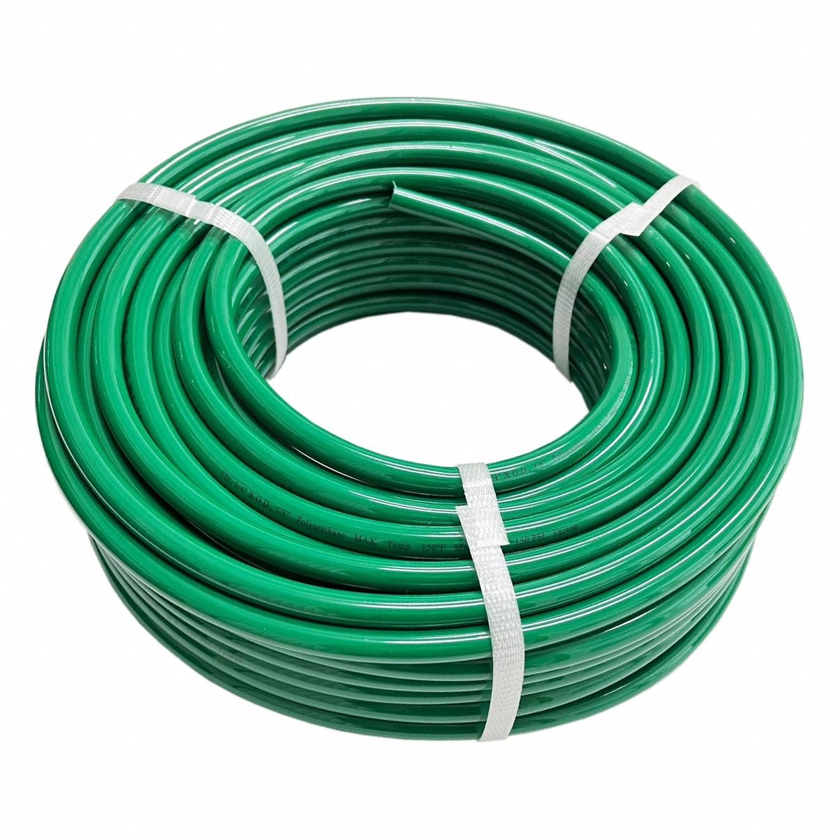 TUBING: POLYURETHANE, INSIDE DIAMETER ¼ IN, OUTSIDE DIAMETER ⅜ IN, 100 FT LG, GREEN