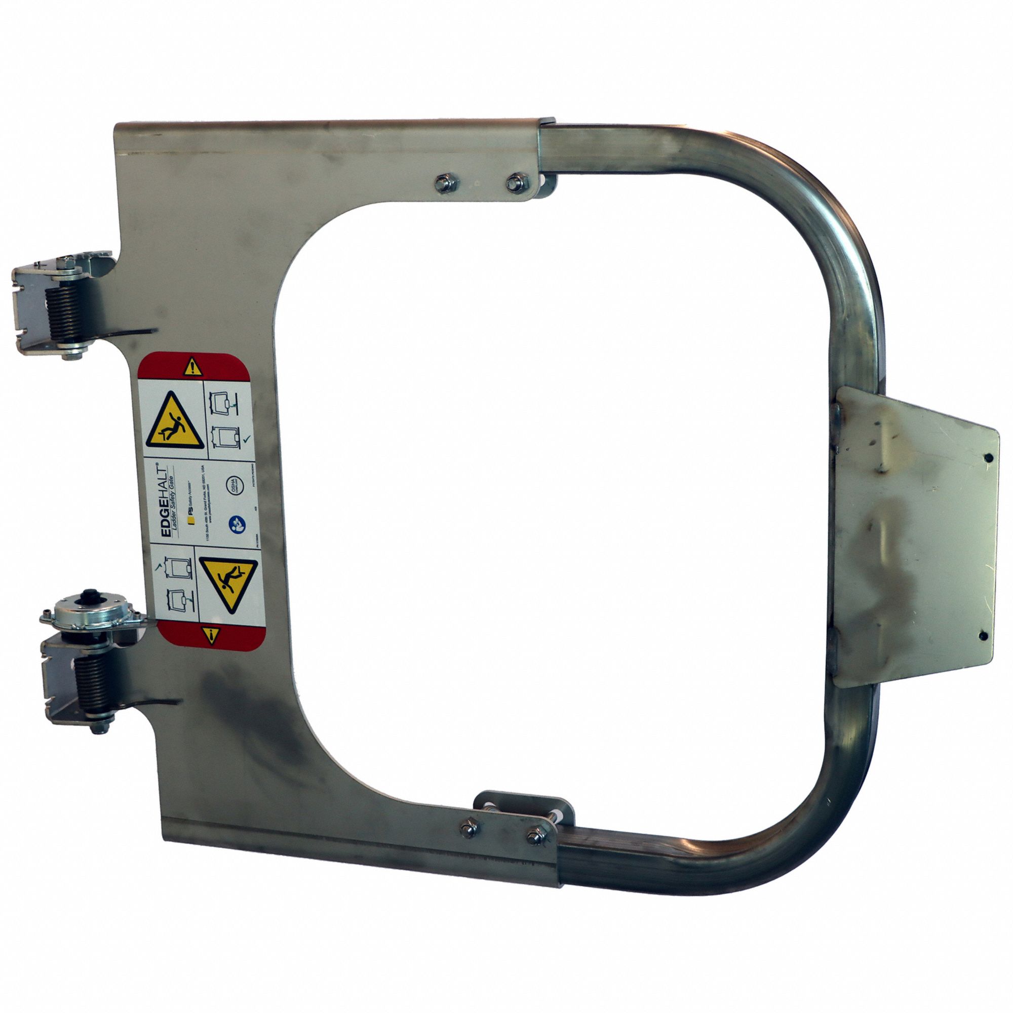 Self-Closing Safety Gate: Stainless Steel, For 20 in to 30 in Opening Wd, Adj