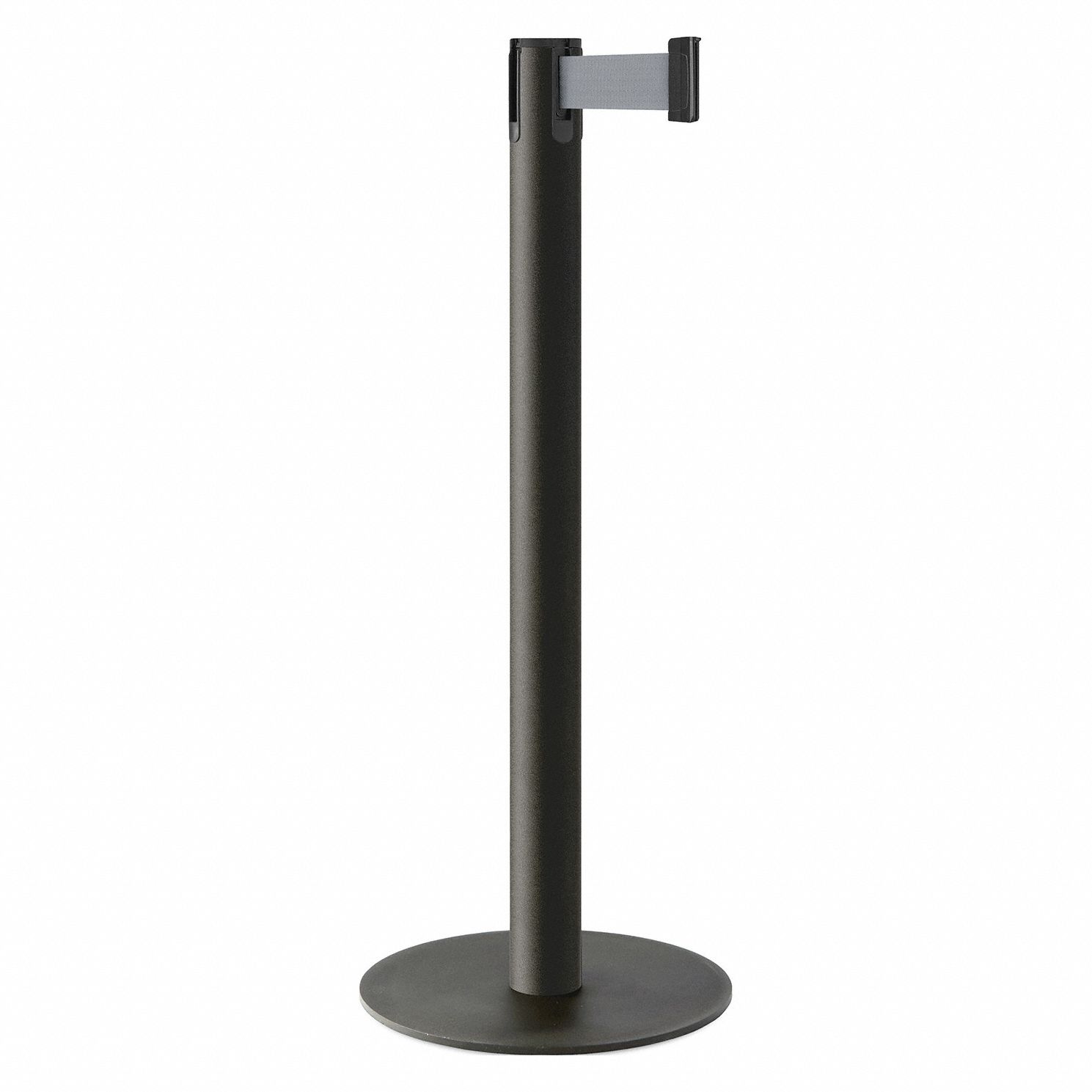 Barrier Post, Steel, Black Wrinkle