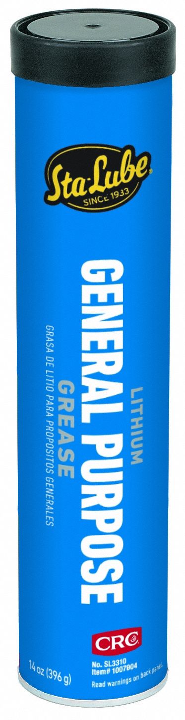 Multipurpose Grease: Cartridge, 14 oz Container Size, 2, Lithium, 150 ISO Viscosity Grade
