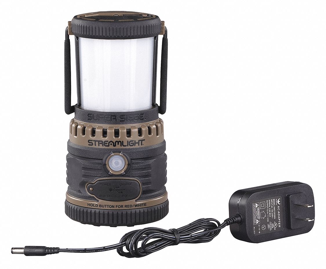 LANTERN, RECHARGEABLE, 1100 LUMENS, BATTERY, COYOTE, 7 1/2 IN, 3.8 IN, LITHIUM ION