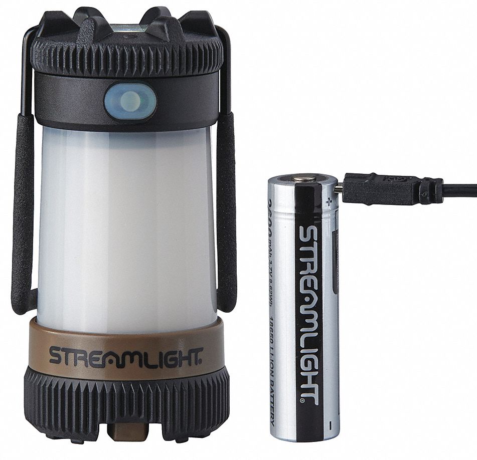 LANTERN, RECHARGEABLE, 325 LUMENS, 4.5 HR RUN TIME AT MAX BRIGHTNESS, TAN, 1 BATTERIES