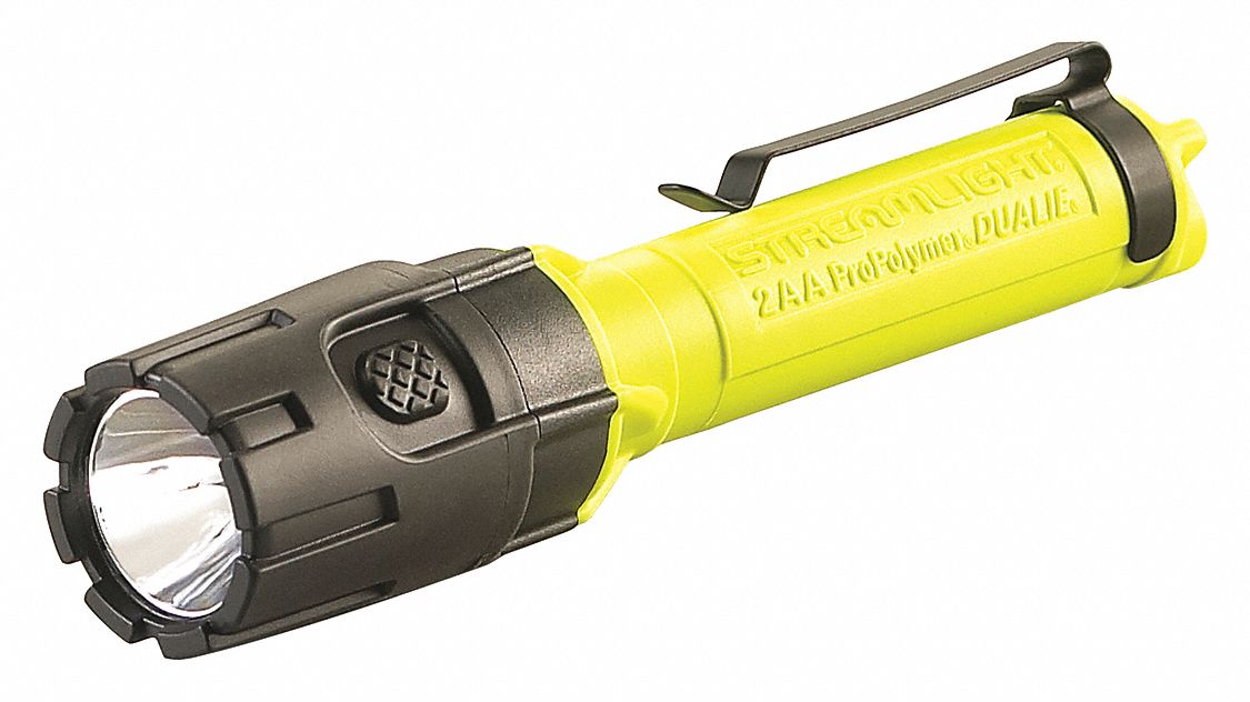 SAFETY-RATED FLASHLIGHT, 175 LUMENS, 24 HOUR RUN TIME AT MAX. BRIGHTNESS