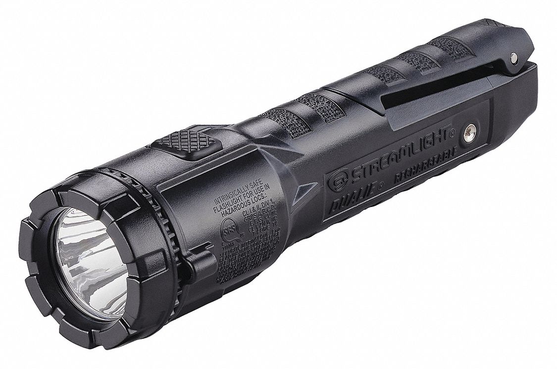 RECHARGEABLE HANDHELD FLASHLIGHT, 275 LUMENS, BLACK, CLIP, 7 IN, LED, 6.8 OZ