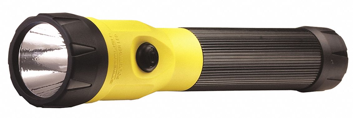 POLYSTINGER FLASHLIGHT, LED, NYLON POLYMER, YELLOW, POLYCARBONATE LENS, 8 IN L, 50,000 HR LAMP LIFE
