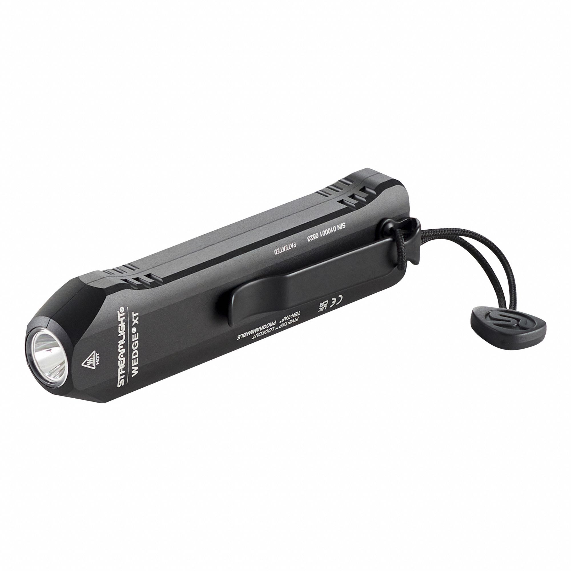 HANDHELD FLASHLIGHT,ALUMINUM,LED,BLACK