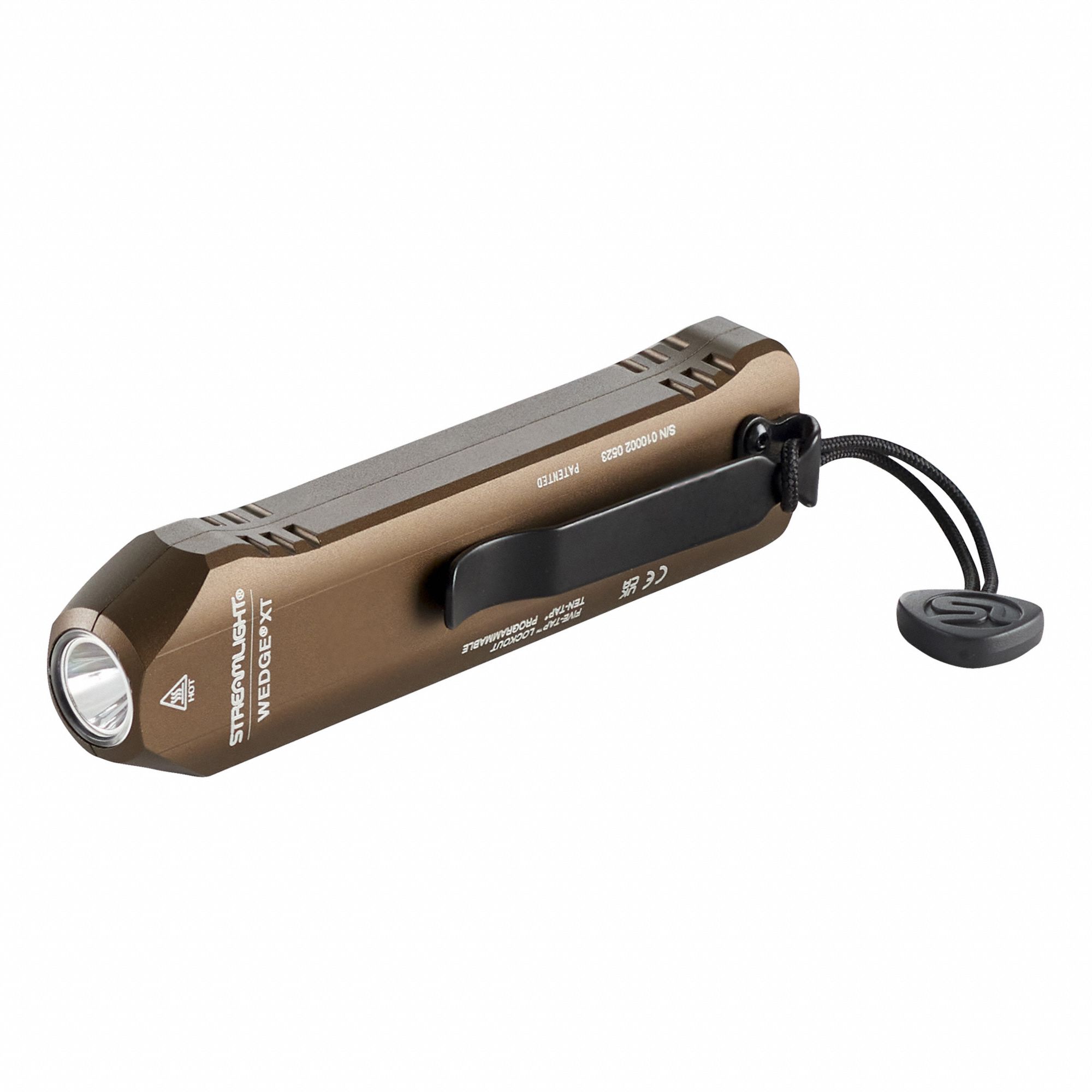 HANDHELD FLASHLIGHT,ALUMINUM,LED,TAN