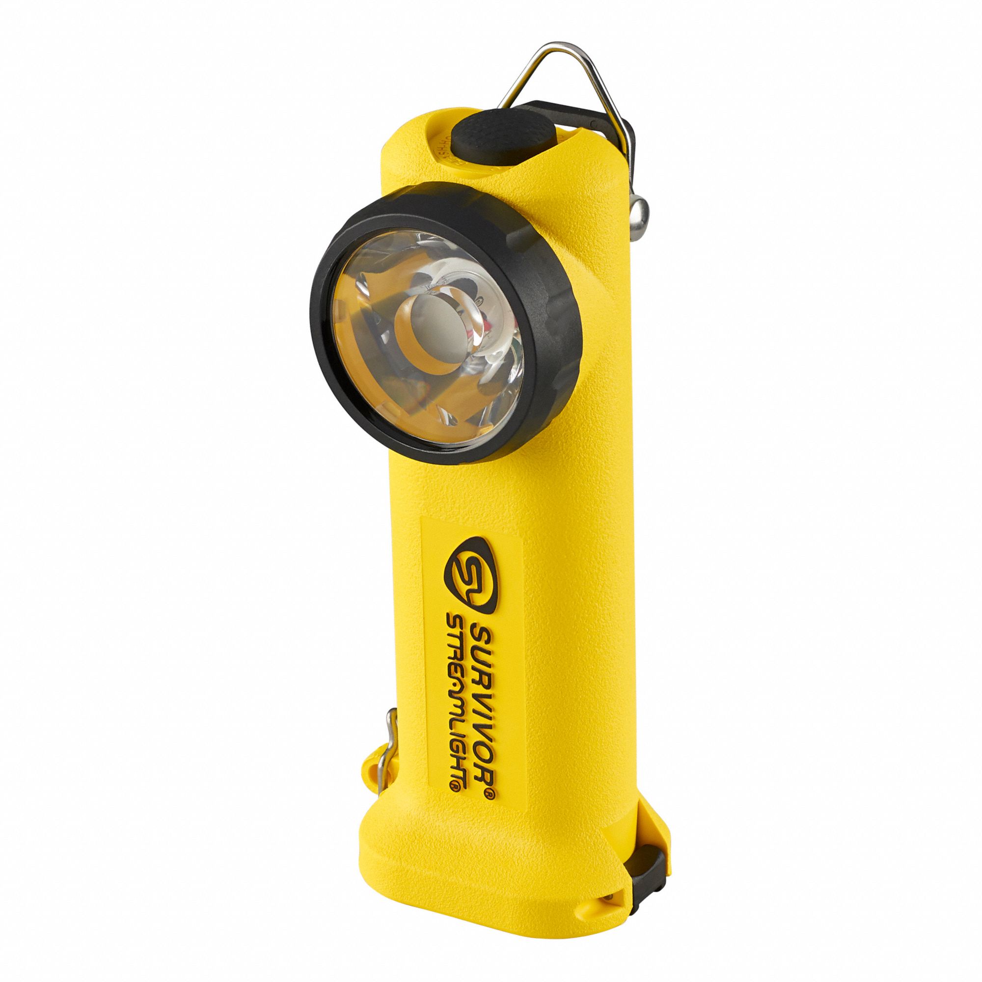 SURVIVOR FLASHLIGHT, LED, NYLON, YELLOW, POLYCARBONATE LENS, 7 IN L, 50,000 HR LAMP LIFE, CLIP MOUNT