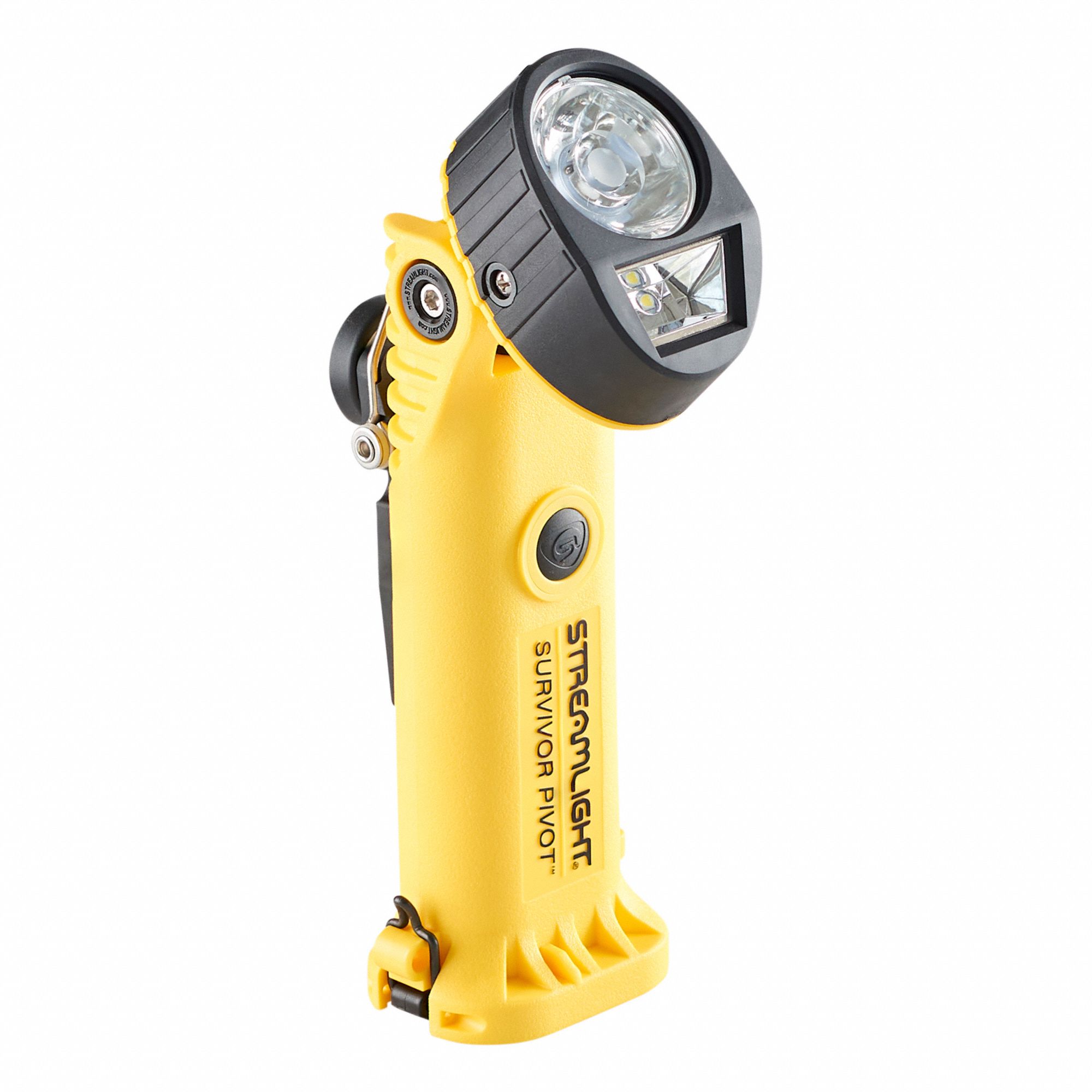 FLASHLIGHT,POLYMER,7 7/8 IN L,ORANGE