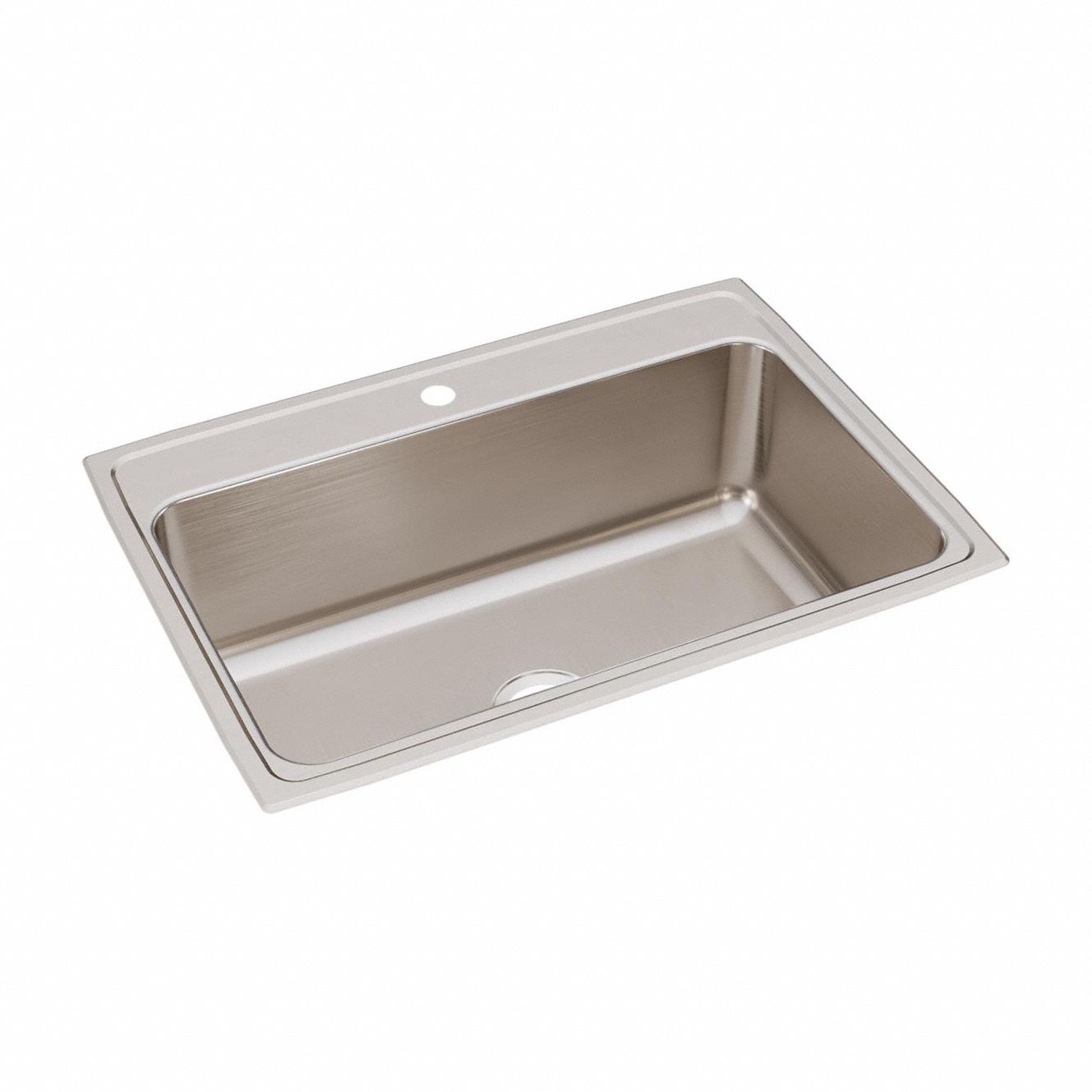 Bowl Drop-In Sink: 31 in Overall Lg, 21 1/4 in Overall Wd, 10 1/8 in Bowl Dp