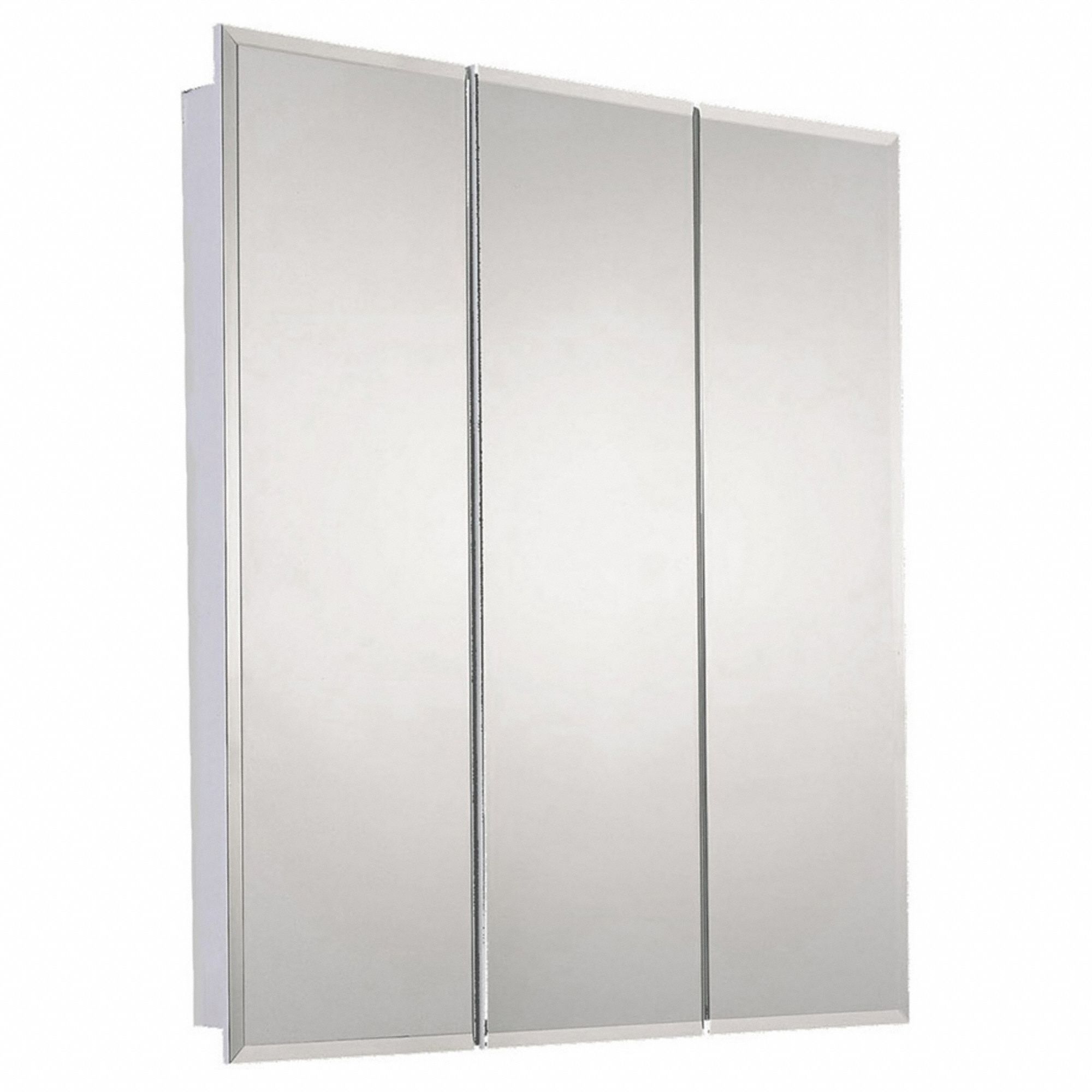 Medicine Cabinet: Square, 24 in x 24 in x 4 3/4 in, Glass, Rust Resistant