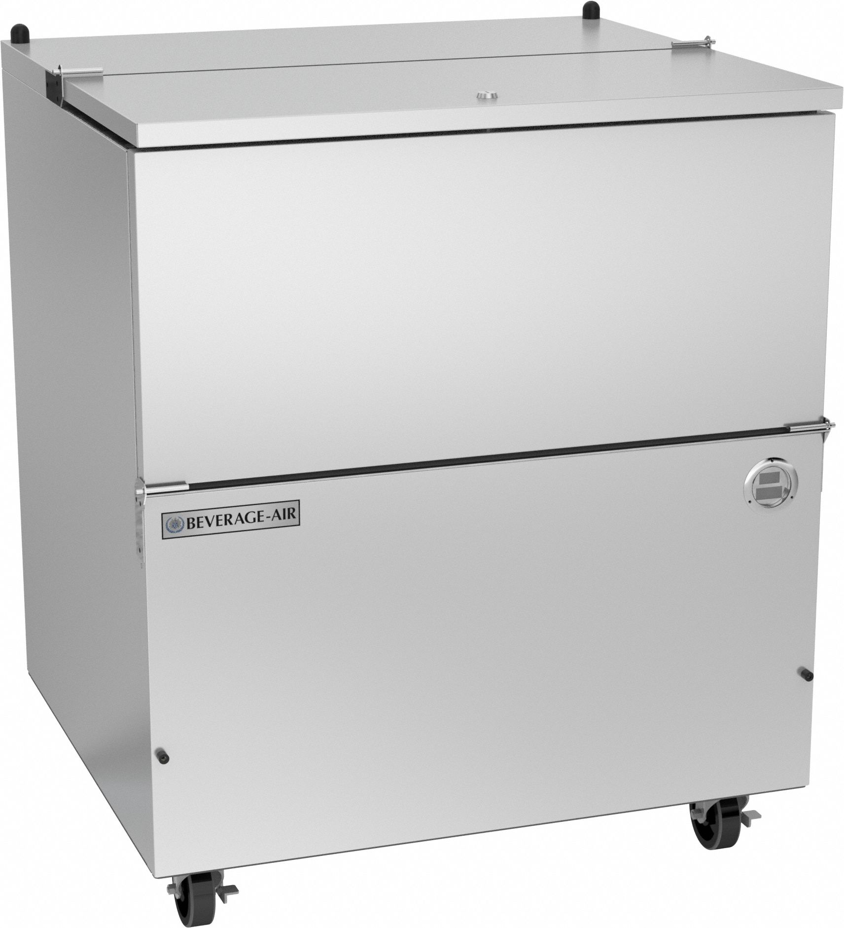 Refrigerator: Silver, 12.7