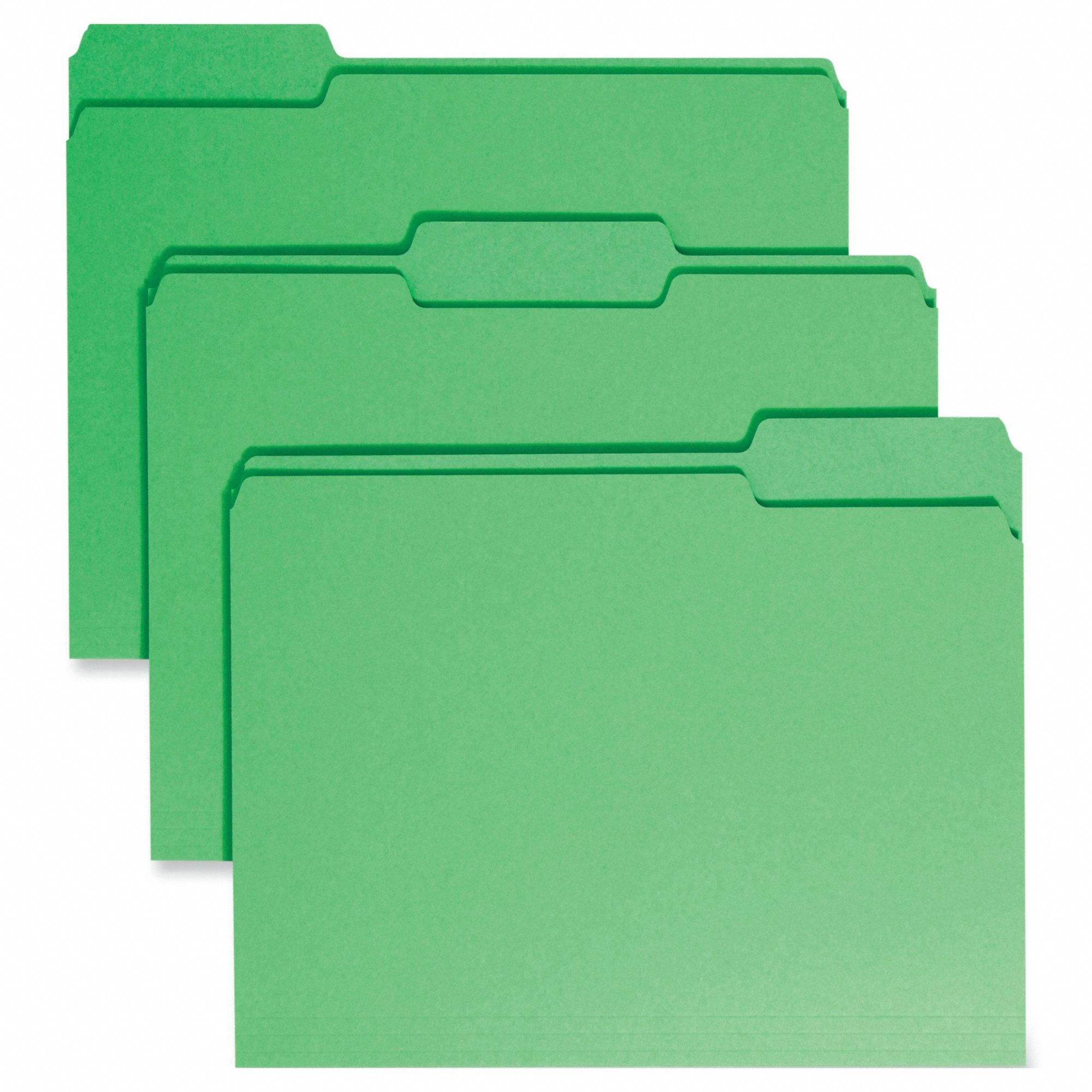 Folders, Single-Ply Tab, Green, PK100
