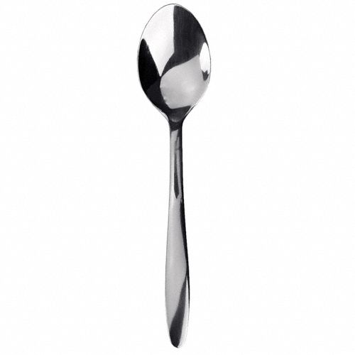 Teaspoon: Sinclair, 18/0, Stainless Steel, 6 in Overall Lg, Silver